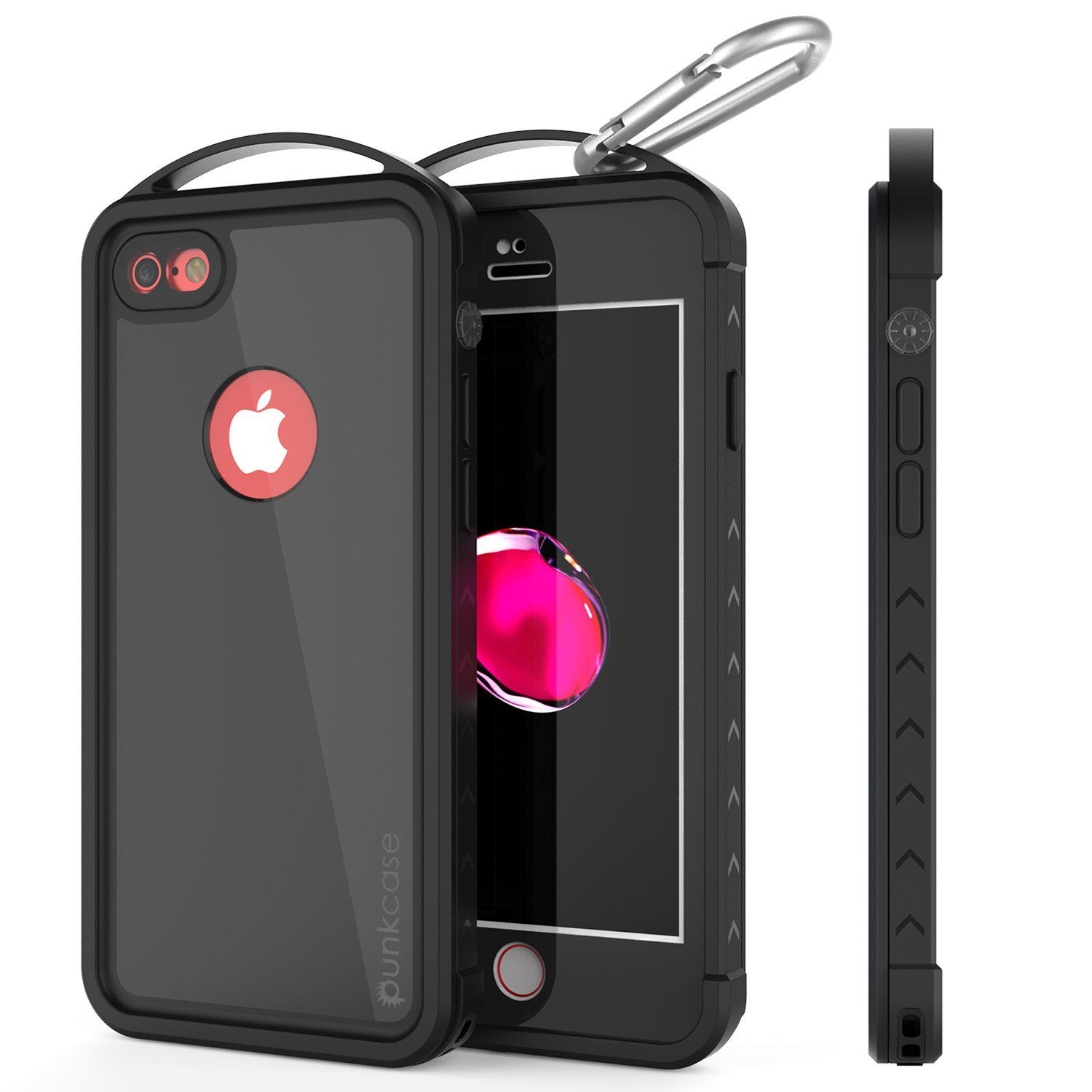 Capa à prova d'água para iPhone 8, série ALPINE da Punkcase, preta | Capa resistente de armadura pesada.