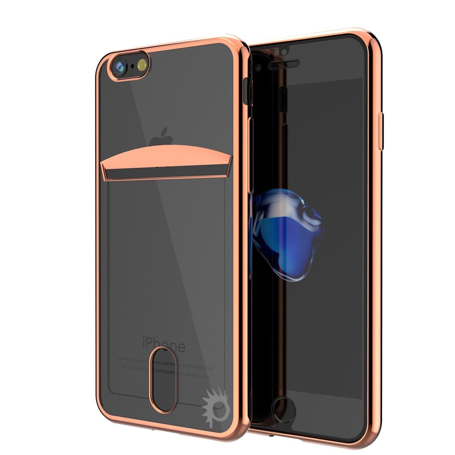 Capa para iPhone 8, Série PUNKCASE® LUCID Rose Gold | Slot para Cartões | Protetor de Tela SHIELD | Ajuste Ultra