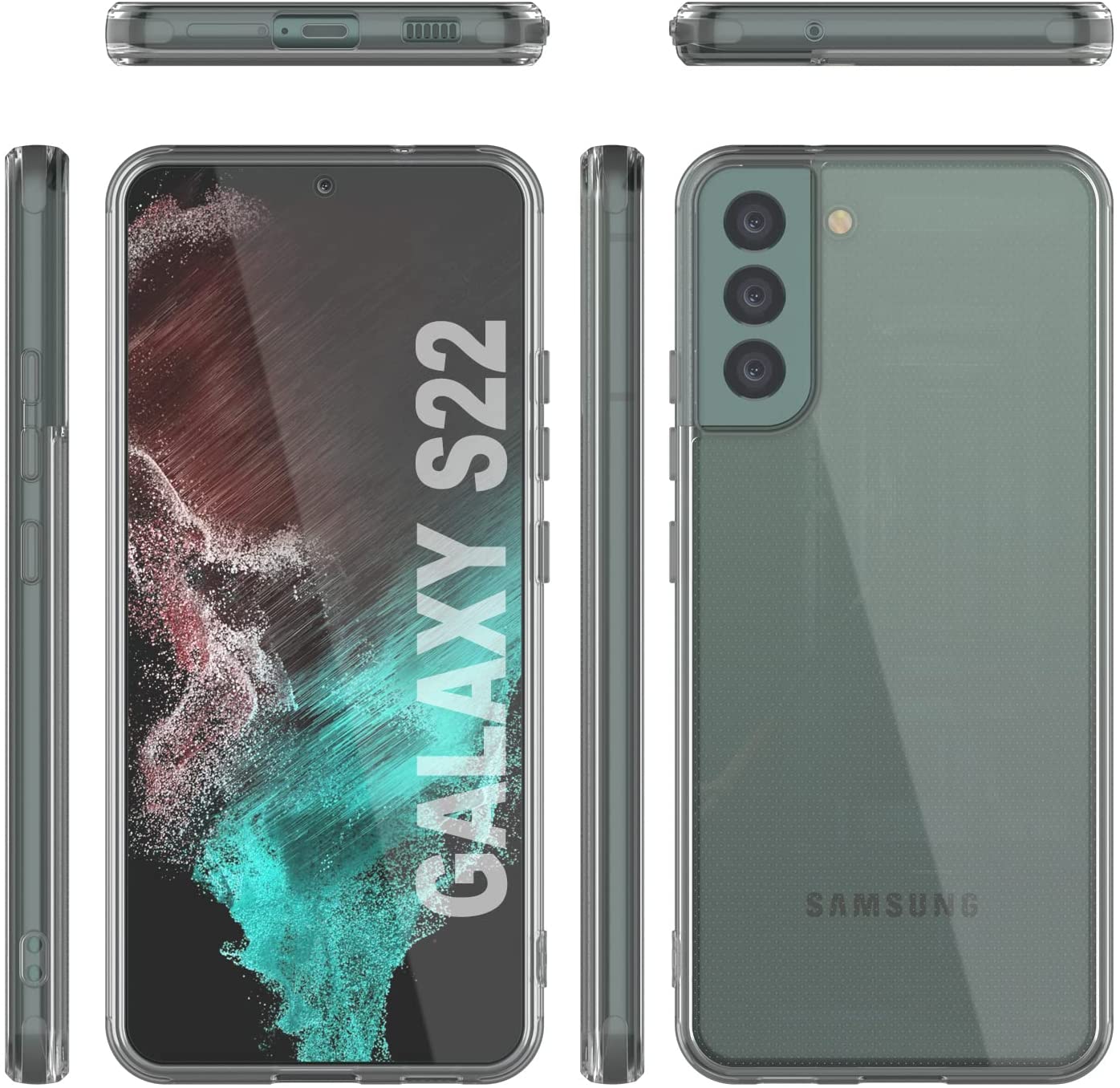 Capa Punkcase para Galaxy S23 [Série Lucid 2.0] [Ajuste Slim] [Costas Transparentes] c/ Protetor de Tela PunkShield