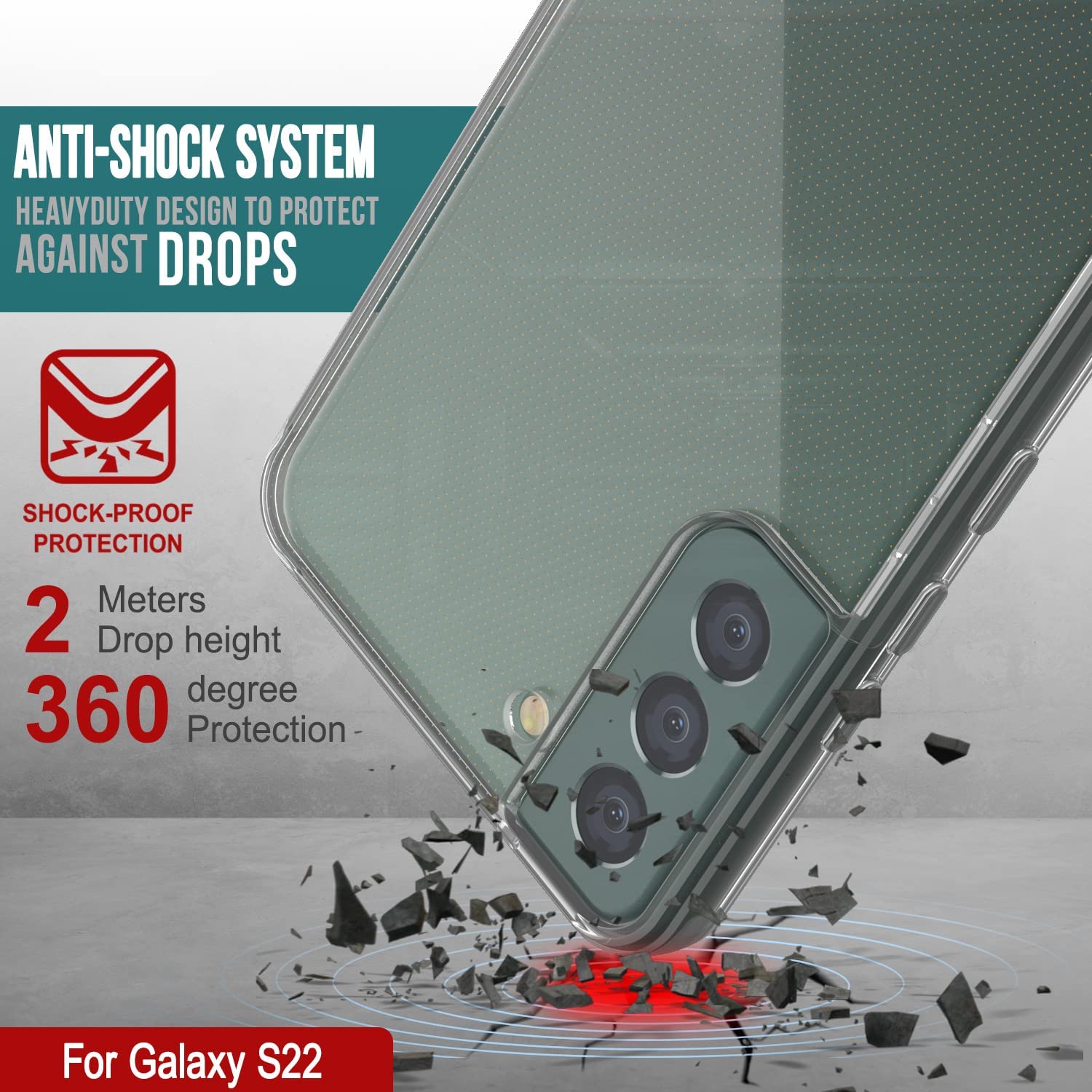 Capa Punkcase para Galaxy S23 [Série Lucid 2.0] [Ajuste Slim] [Costas Transparentes] c/ Protetor de Tela PunkShield