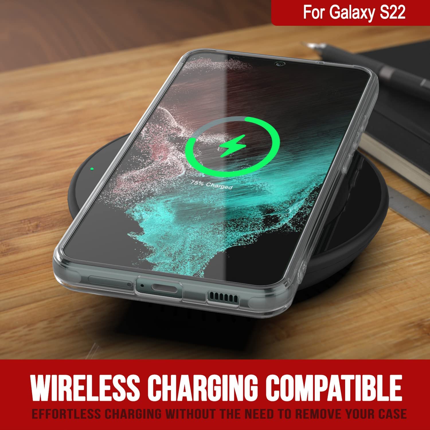 Capa Punkcase para Galaxy S23 [Série Lucid 2.0] [Ajuste Slim] [Costas Transparentes] c/ Protetor de Tela PunkShield