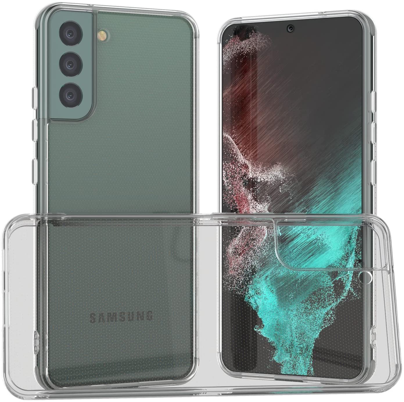 Capa Punkcase para Galaxy S23 [Série Lucid 2.0] [Ajuste Slim] [Costas Transparentes] c/ Protetor de Tela PunkShield