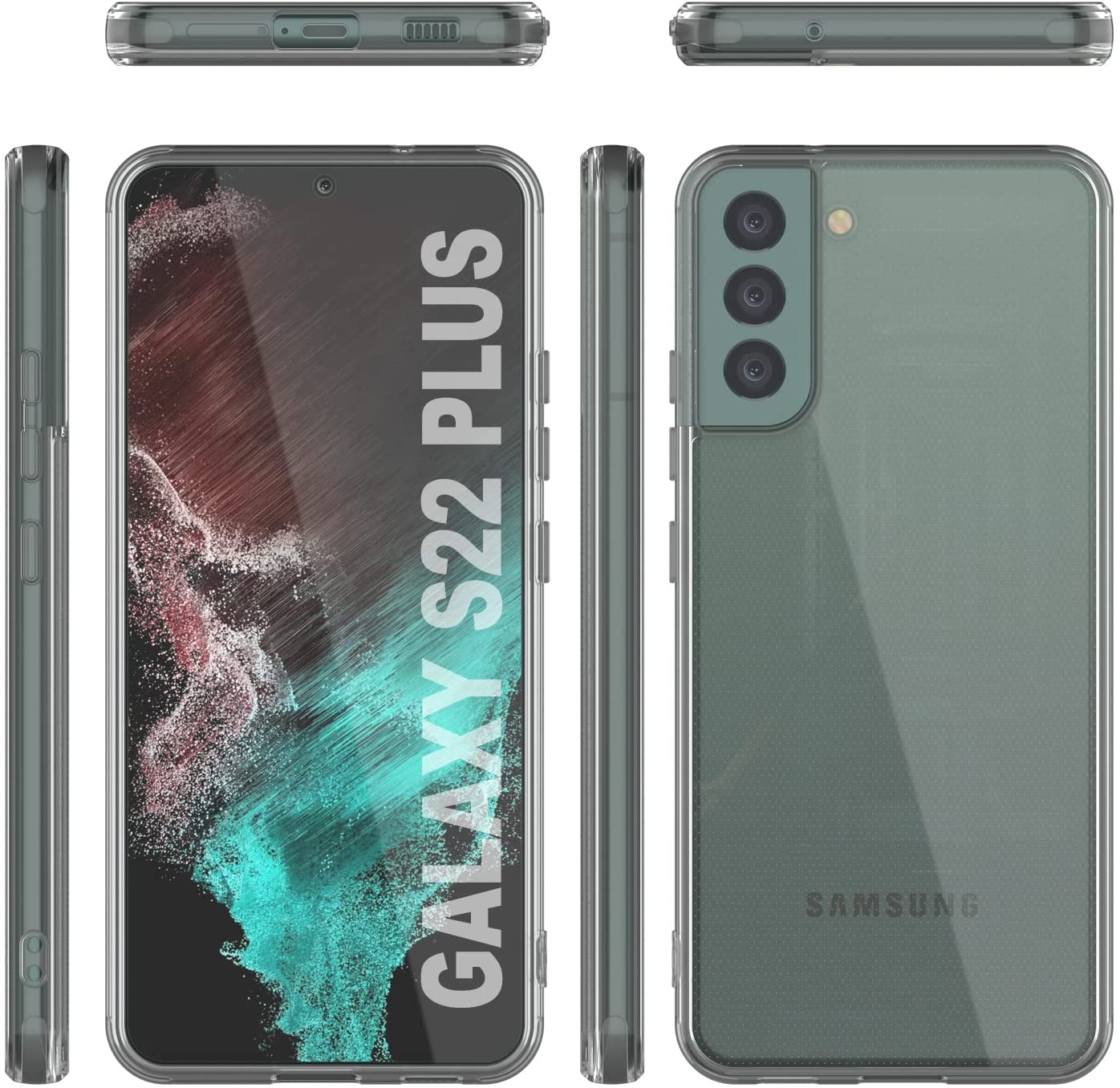 Capa Punkcase para Galaxy S23+ Plus [Série Lucid 2.0] [Ajuste Slim] [Fundo Transparente] com Protetor de Tela PunkShield