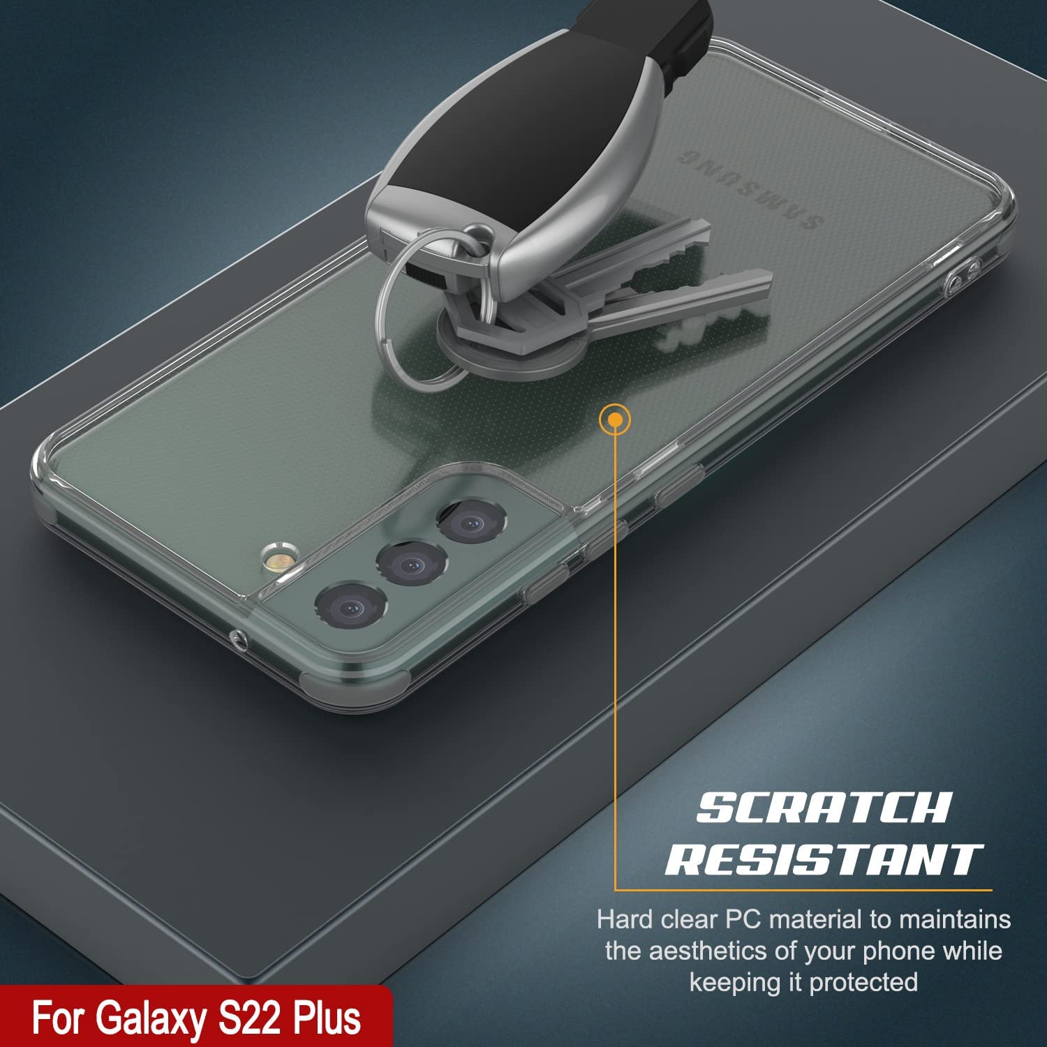Capa Punkcase para Galaxy S23+ Plus [Série Lucid 2.0] [Ajuste Slim] [Fundo Transparente] com Protetor de Tela PunkShield