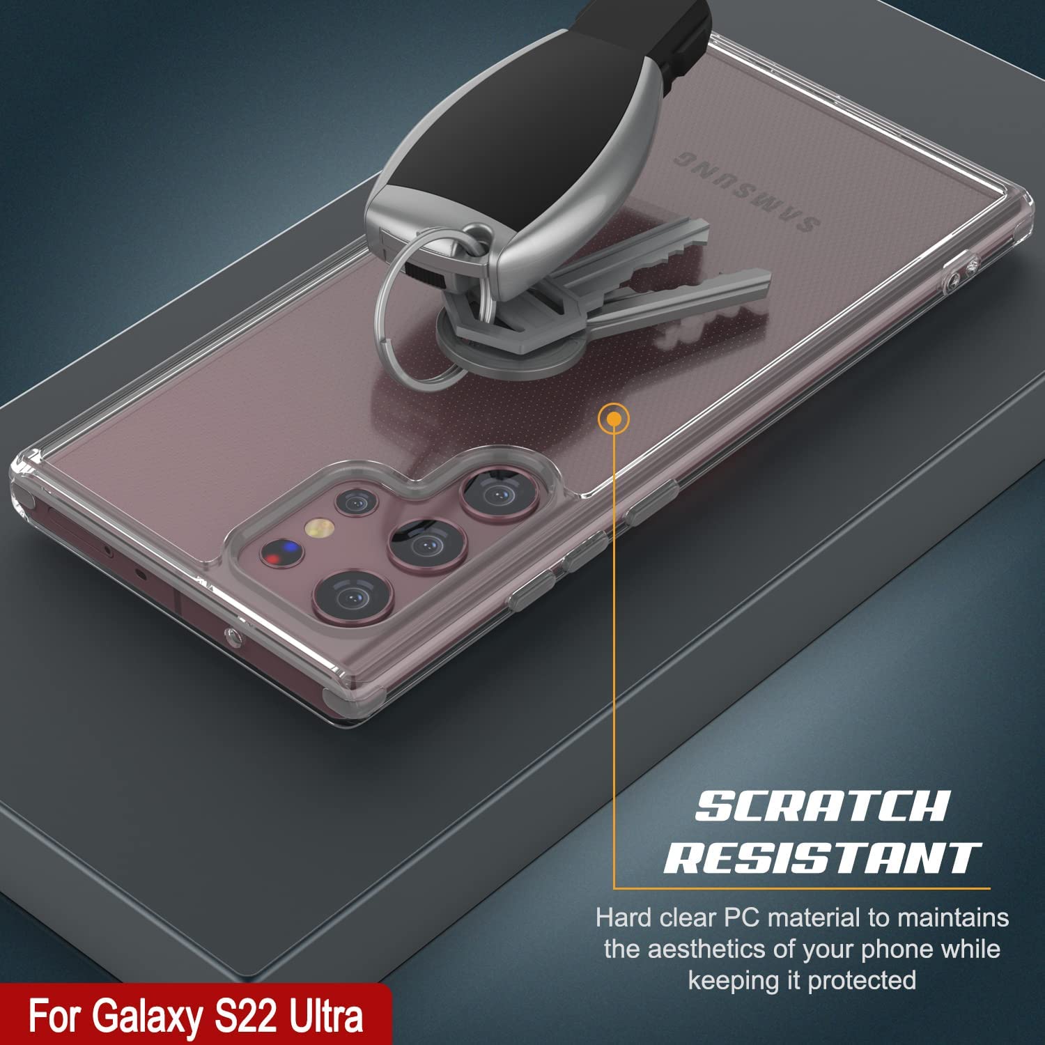 Capa Punkcase para Galaxy S23 Ultra [Série Lucid 2.0] [Ajuste Slim] [Costas Transparentes] com Protetor de Tela PunkShield