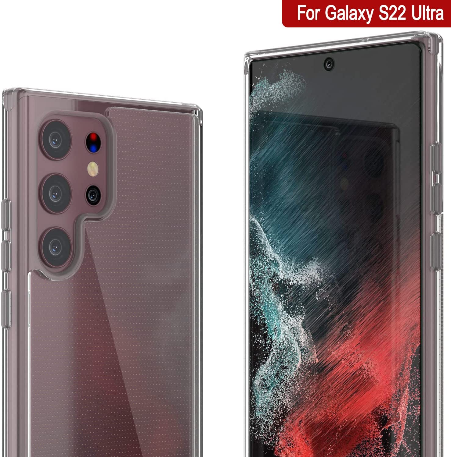 Capa Punkcase para Galaxy S23 Ultra [Série Lucid 2.0] [Ajuste Slim] [Costas Transparentes] com Protetor de Tela PunkShield