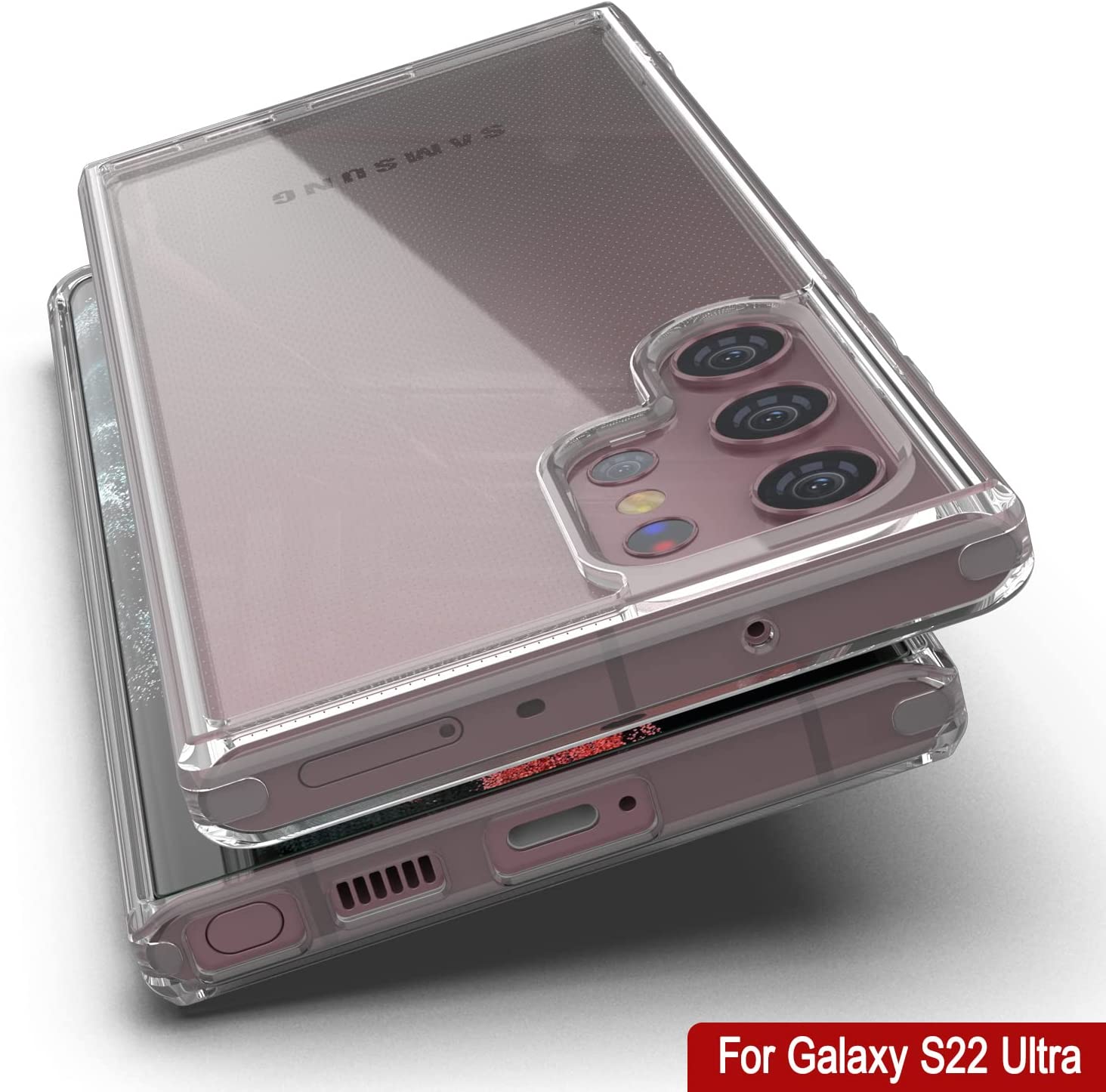 Capa Punkcase para Galaxy S23 Ultra [Série Lucid 2.0] [Ajuste Slim] [Costas Transparentes] com Protetor de Tela PunkShield