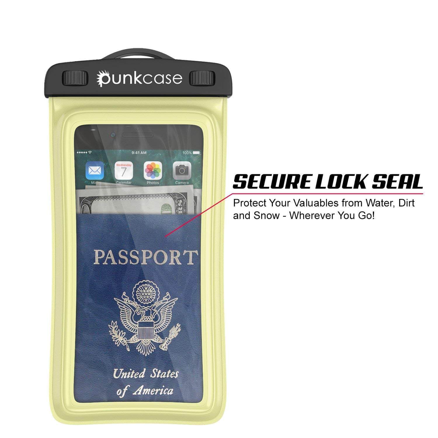 Waterproof Phone Pouch, PunkBag Universal Floating Dry Case Bag for most Cell Phones [Light Green] (Color in image: Teal)