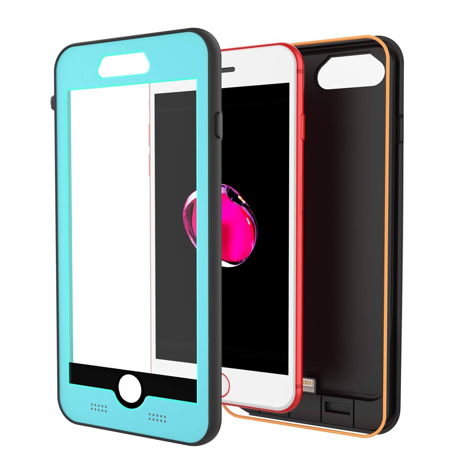 PunkJuice iPhone 6+ Plus/6s+ Plus Battery Case Teal - Waterproof Power Juice Bank w/ 4300mAh