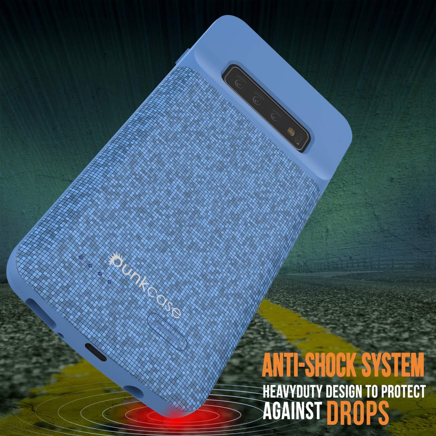 PunkJuice S10+ Plus Battery Case Blue - Fast Charging Power Juice Bank with 5000mAh (Color in image: Rose-Gold)