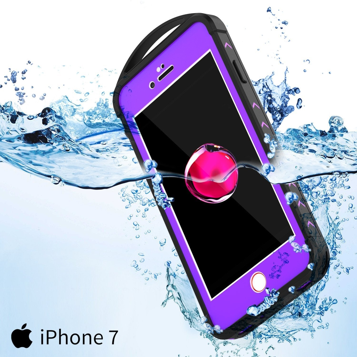 iPhone 8 Waterproof Case, Punkcase ALPINE Series, Purple | Heavy Duty Armor Cover (Color in image: white)