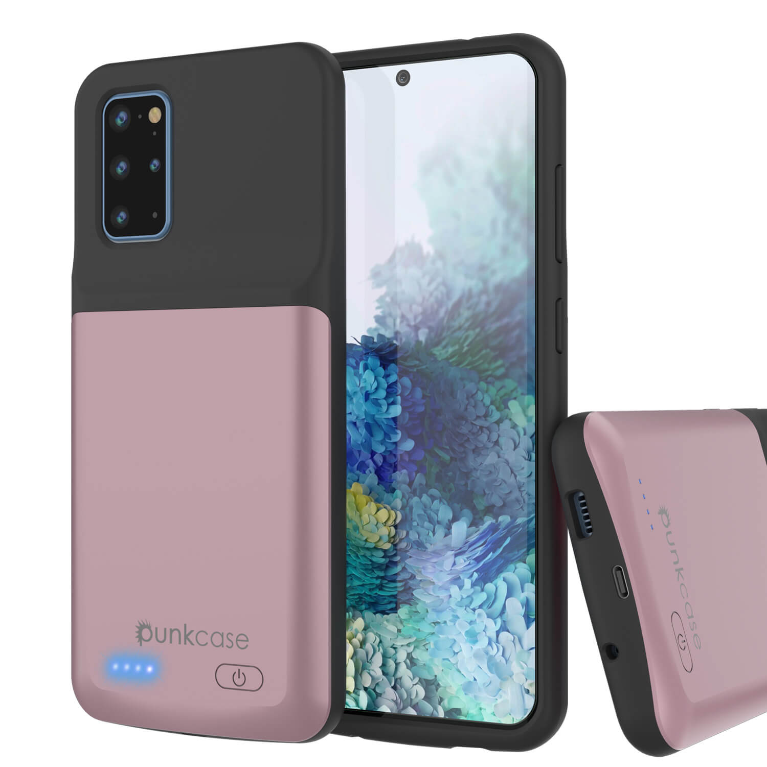 Capa de bateria PunkJuice S20+ Plus Rose - Banco de energia de carregamento rápido com 6000mAh