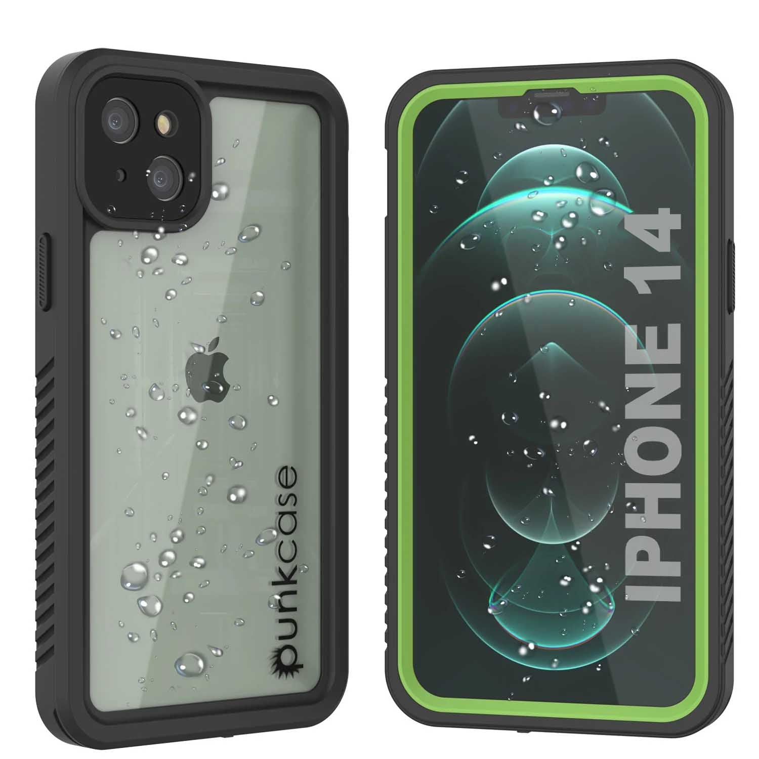 Capa à prova d'água para iPhone 14, Punkcase [Série Extreme] Armor Cover com Protetor de Tela Integrado [Verde Claro]
