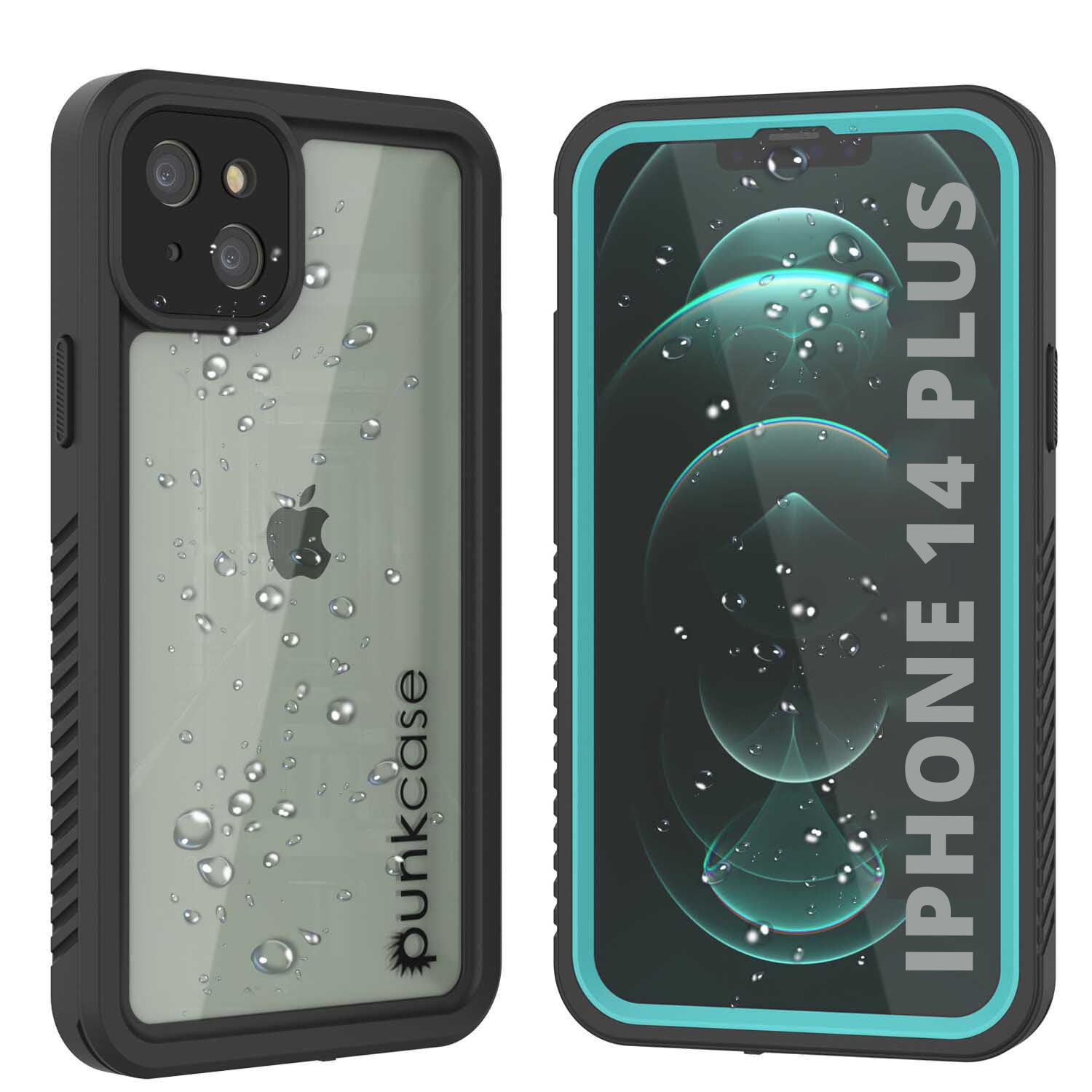 Capa à prova d'água para iPhone 14 Plus, Punkcase [Série Extrema] Capa de Armadura com Protetor de Tela Integrado [Azul-petróleo]