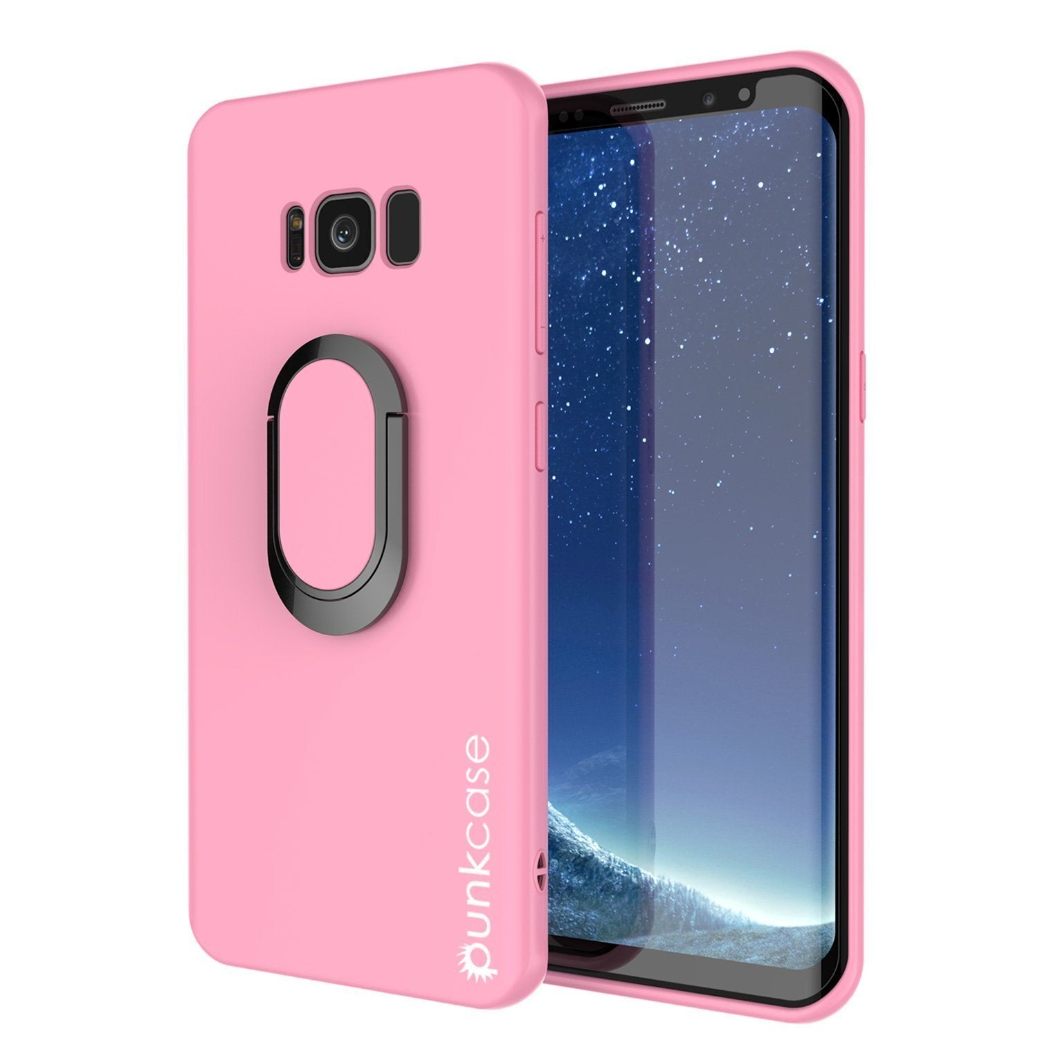 Capa Galaxy S8, Punkcase Magnetix Protetora TPU com Suporte e Protetor de Tela [Cor-de-Rosa]