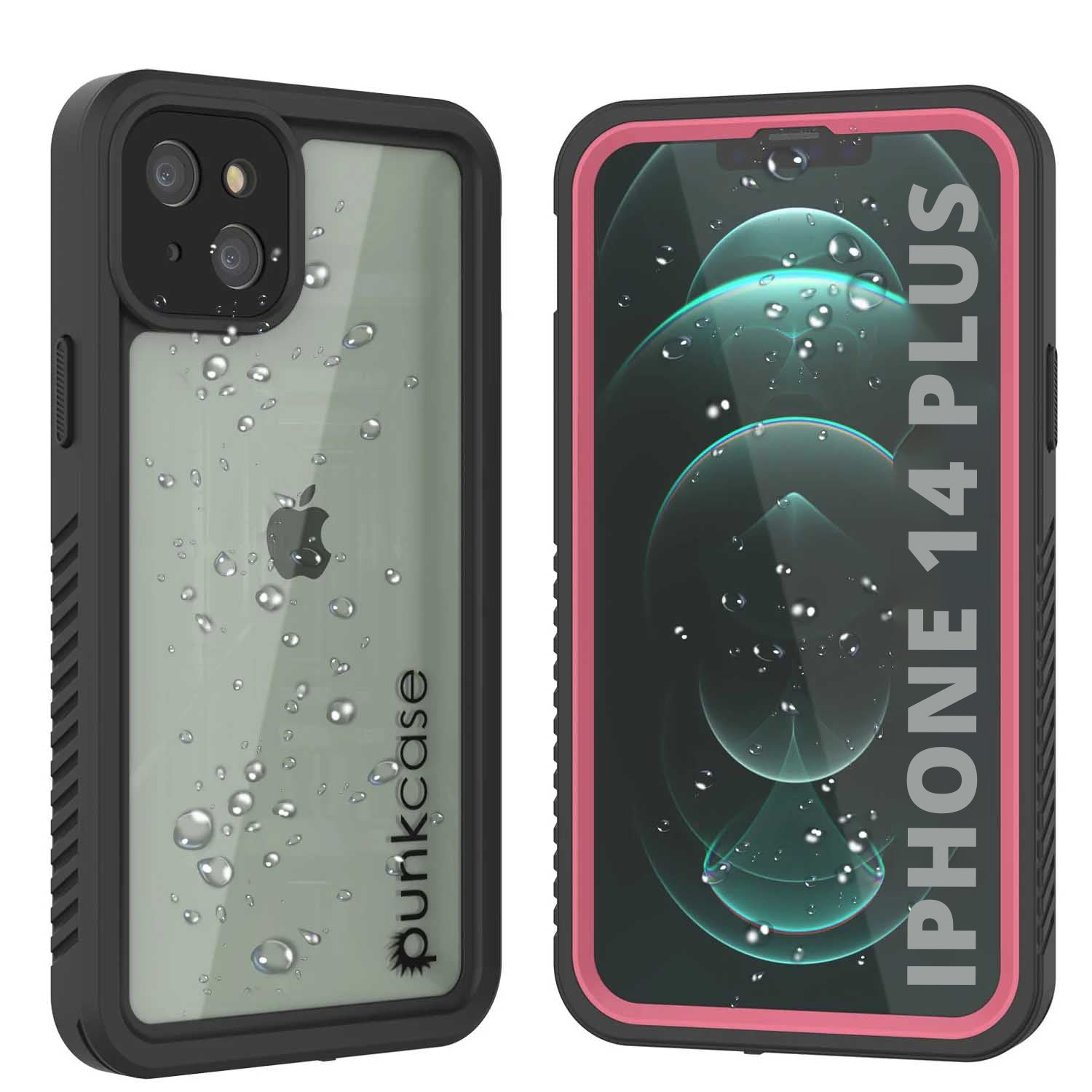 Capa à prova d'água para iPhone 14 Plus, Punkcase [Série Extreme] Capa blindada com protetor de tela embutido [Rosa]