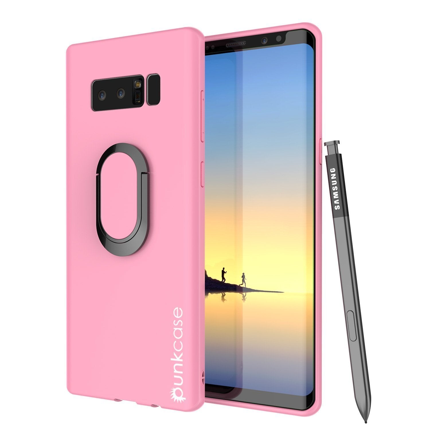 Capa Galaxy Note 8, Capa protetora Punkcase Magnetix TPU com suporte, Protetor de tela [Rosa]