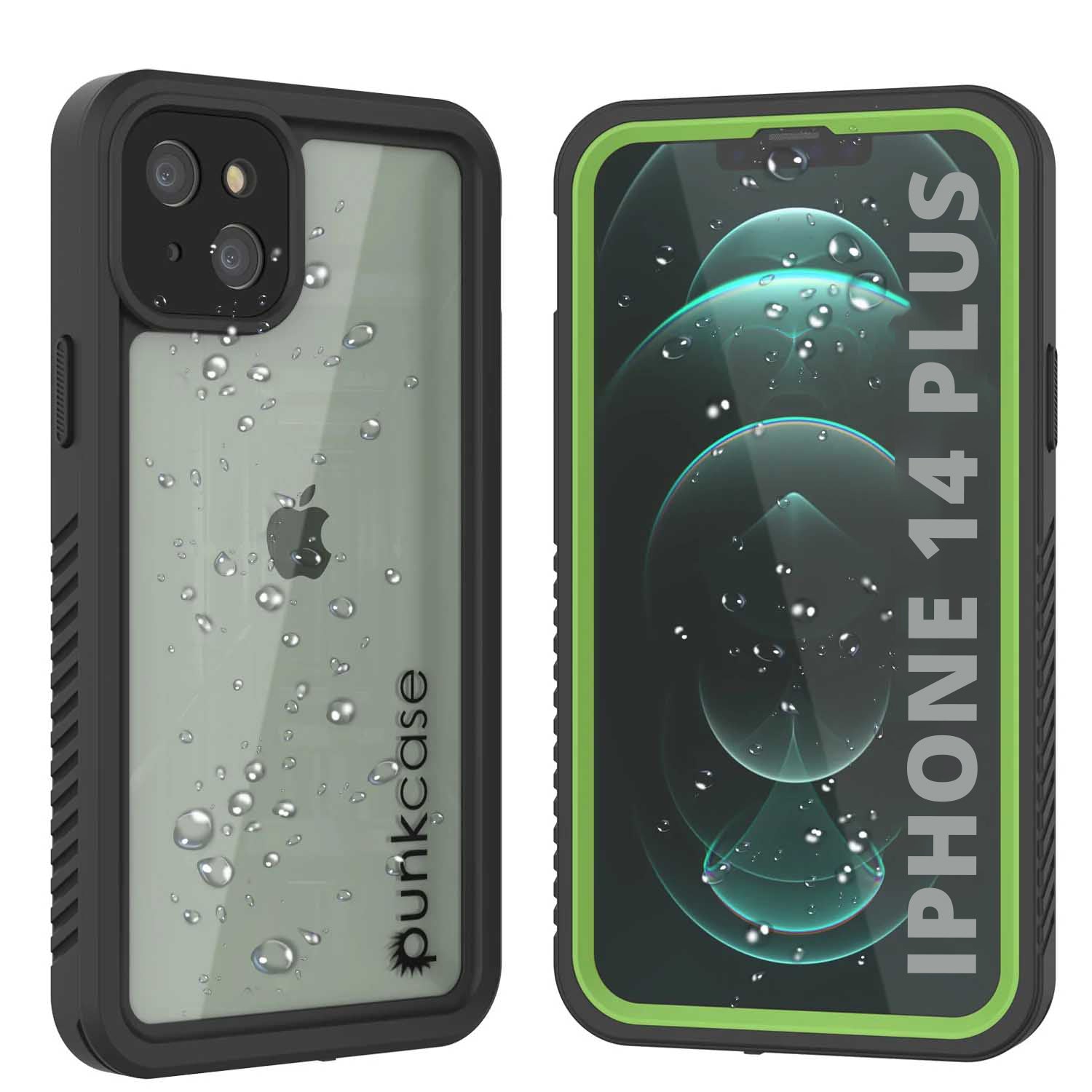 Capa à Prova d'Água para iPhone 14 Plus, Punkcase [Série Extrema] Capa de Proteção com Protetor de Tela Integrado [Verde Claro]