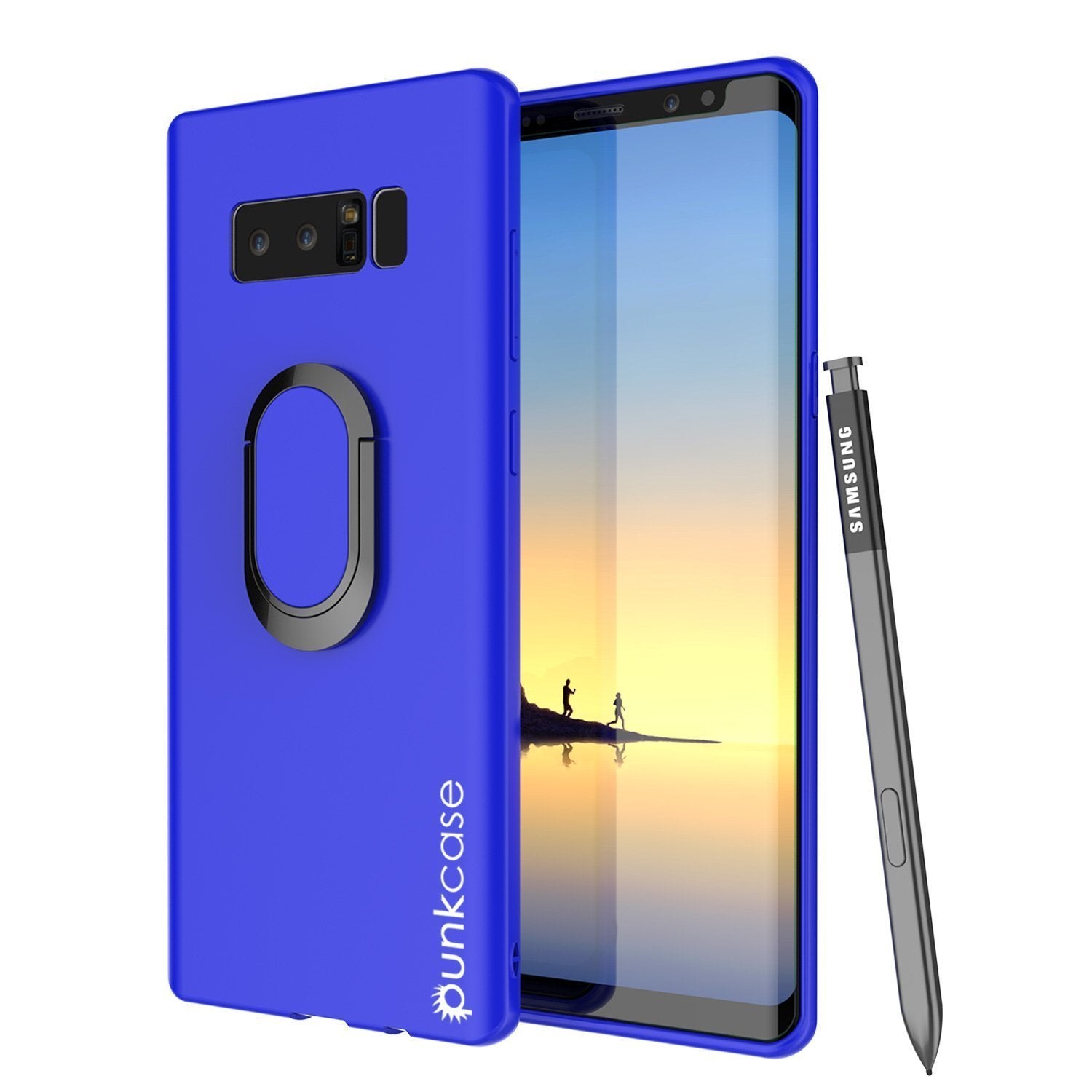 Capa Galaxy Note 8, Capa Protetora Punkcase Magnetix de TPU com Suporte, Protetor de Tela [Azul]
