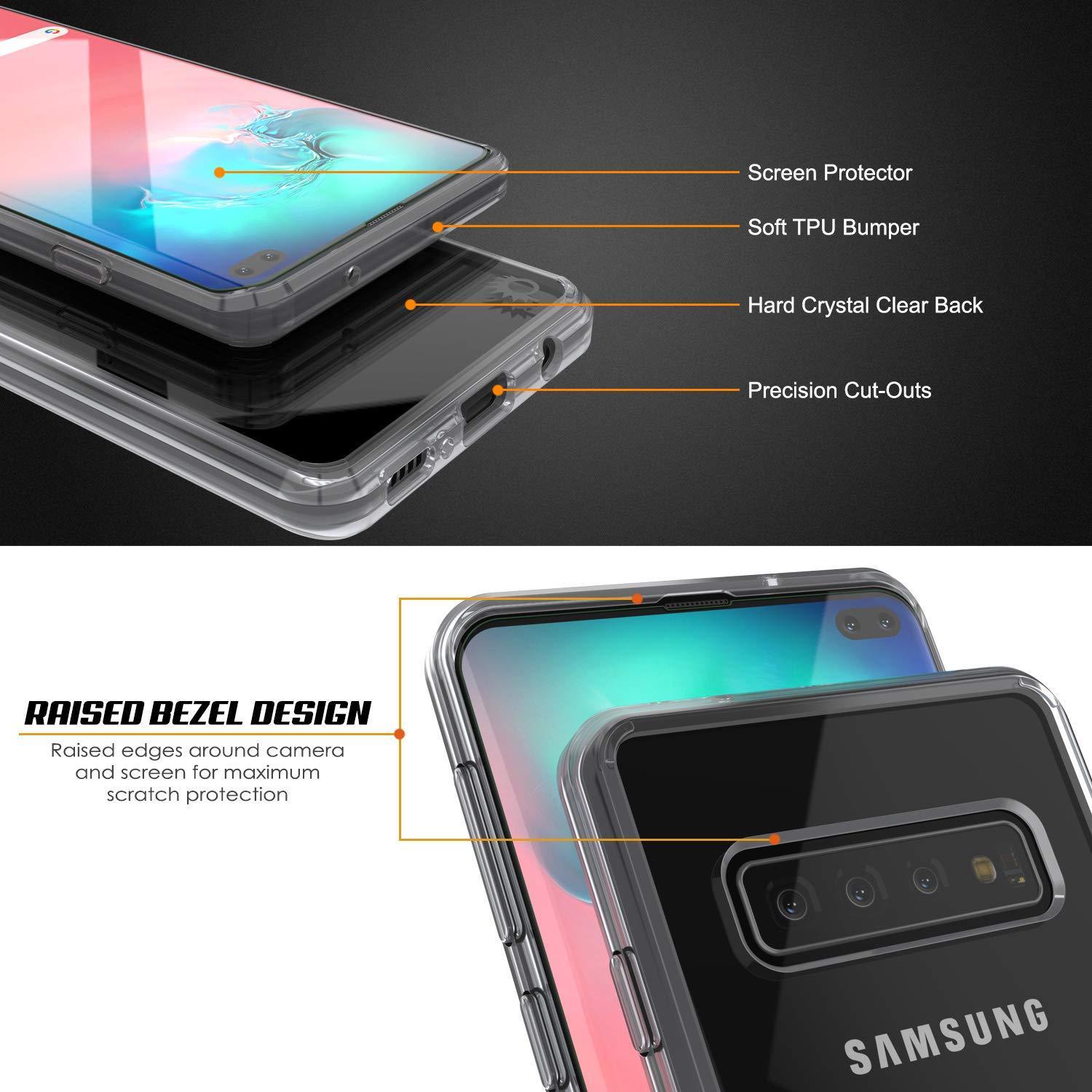 Capinha de Armadura Galaxy S10+ Plus Punkcase Série Lucid-2.0 de Encaixe Compacto [Claro]
