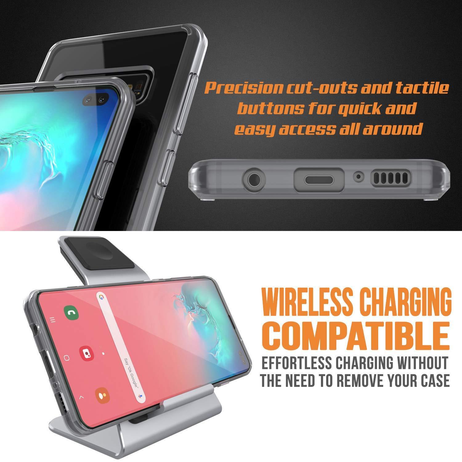 Capinha de Armadura Galaxy S10+ Plus Punkcase Série Lucid-2.0 de Encaixe Compacto [Claro]