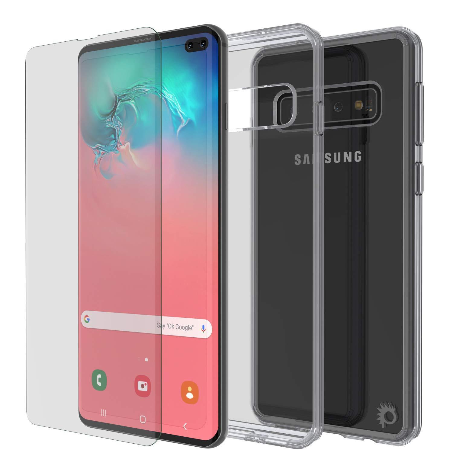 Capinha de Armadura Galaxy S10+ Plus Punkcase Série Lucid-2.0 de Encaixe Compacto [Claro]