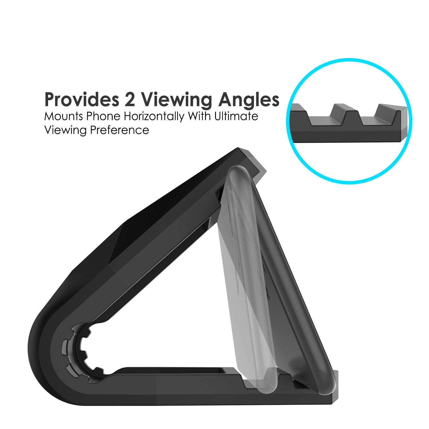 Provides 2 Viewing Angles Mounts Phone Horizontally With Ultimate Viewing Preference (Color in image: Blue)
