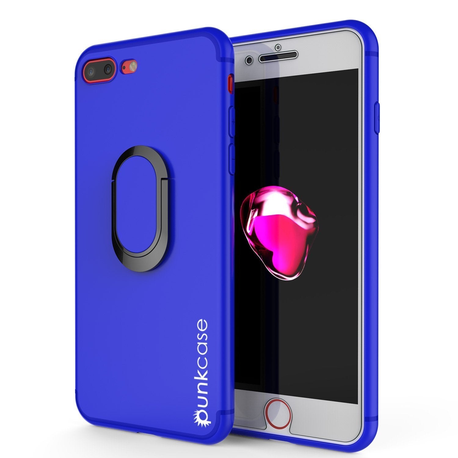 Capa para iPhone 8 PLUS, Capa Protetora Punkcase Magnetix TPU com Suporte, Protetor de Tela de Vidro Temperado [Azul]