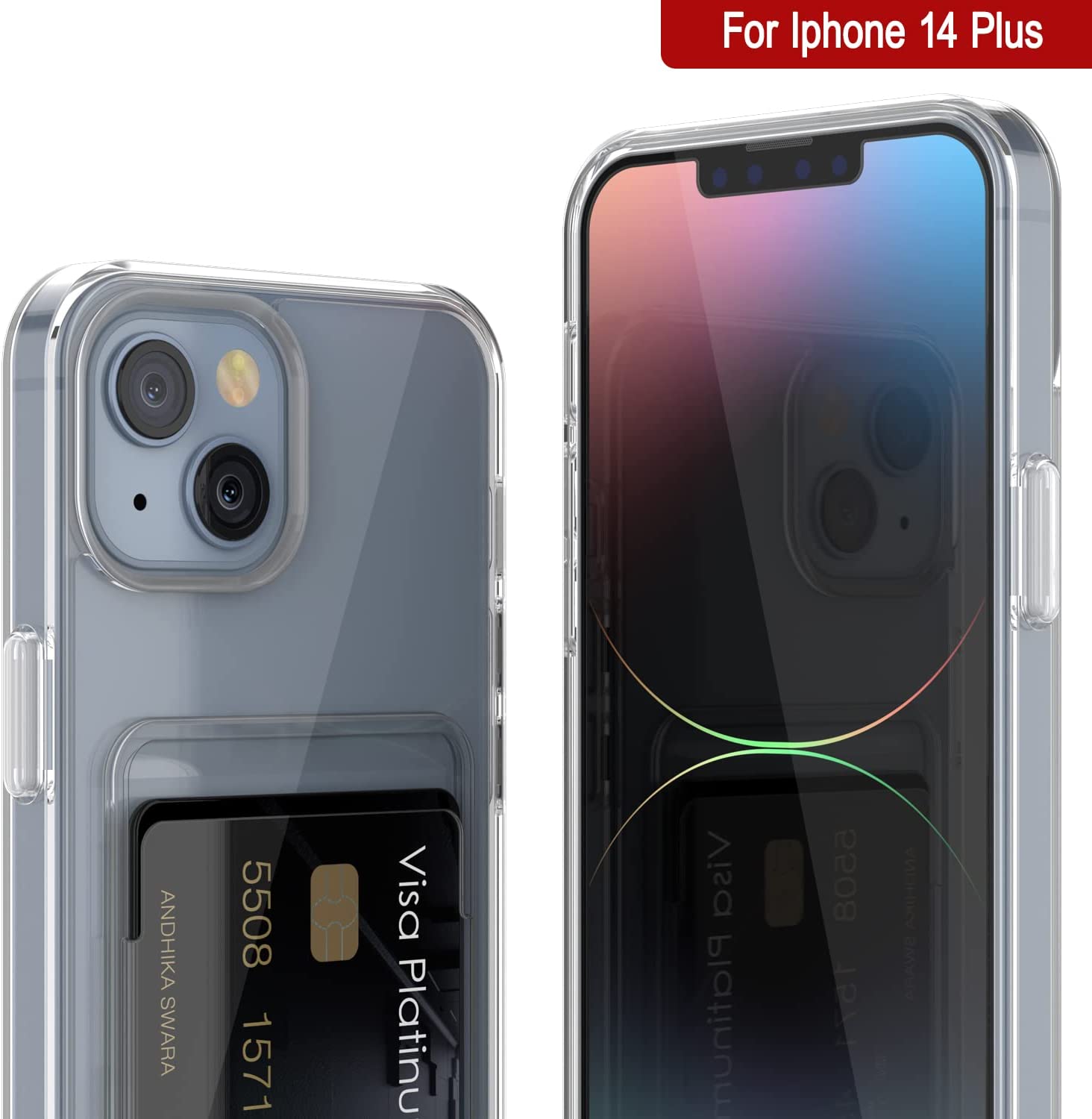 Capa de Carteira para iPhone 14 Plus [Série Crystal CardSlot] [Ajuste Slim]