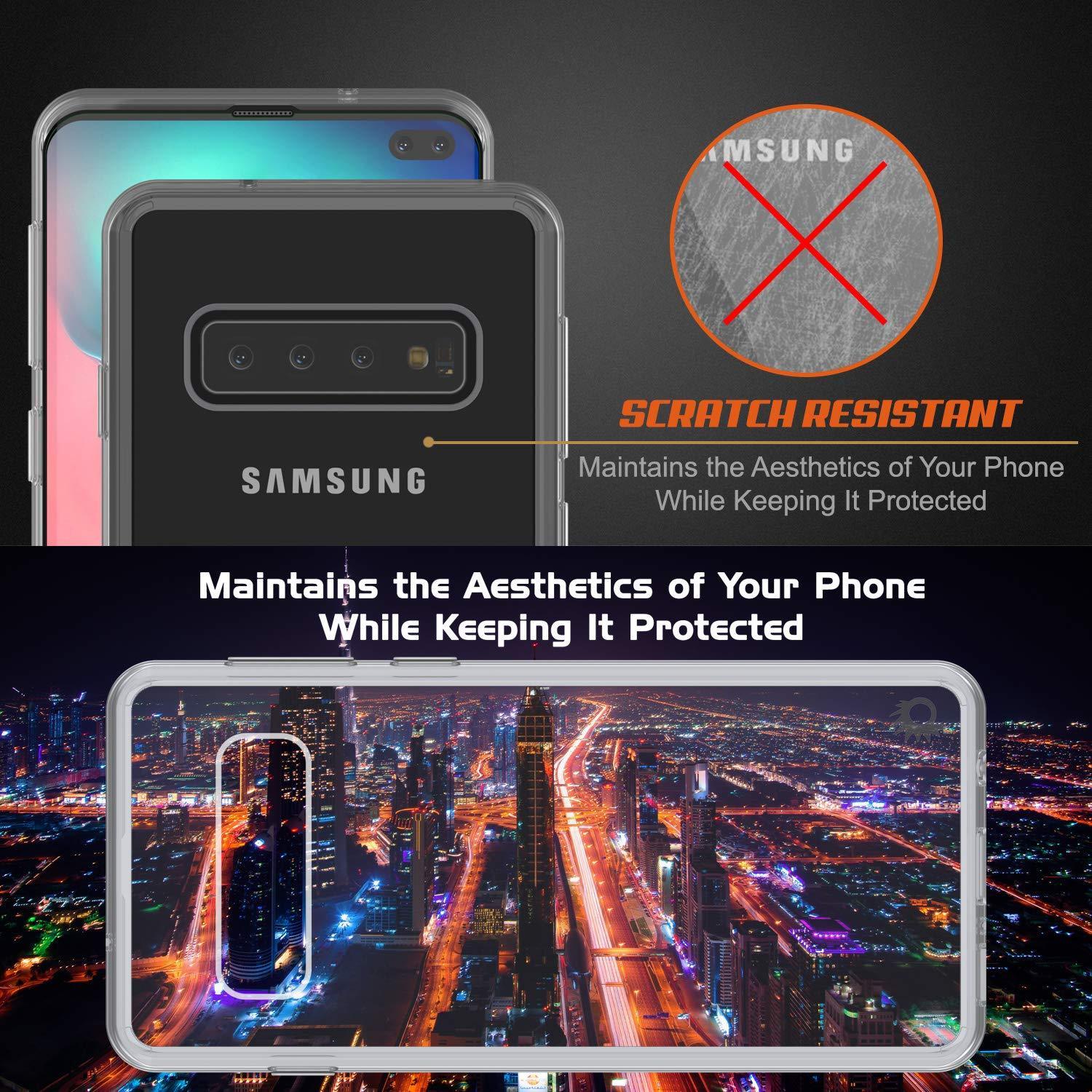 Capinha de Armadura Galaxy S10+ Plus Punkcase Série Lucid-2.0 de Encaixe Compacto [Claro]