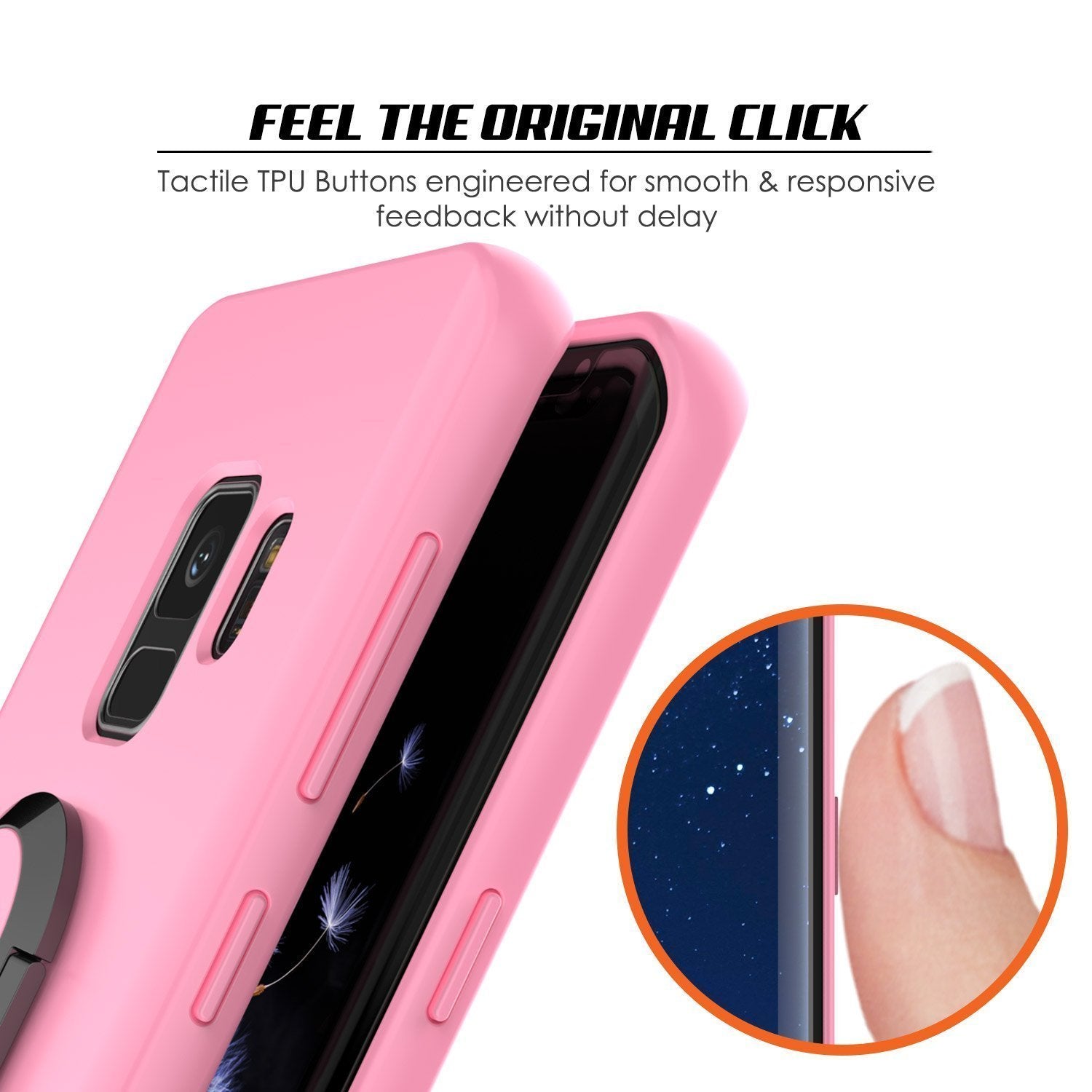 Galaxy S10e Case, Punkcase Magnetix Protective TPU Cover W/ Kickstand, Sceen Protector[Pink] (Color in image: black)