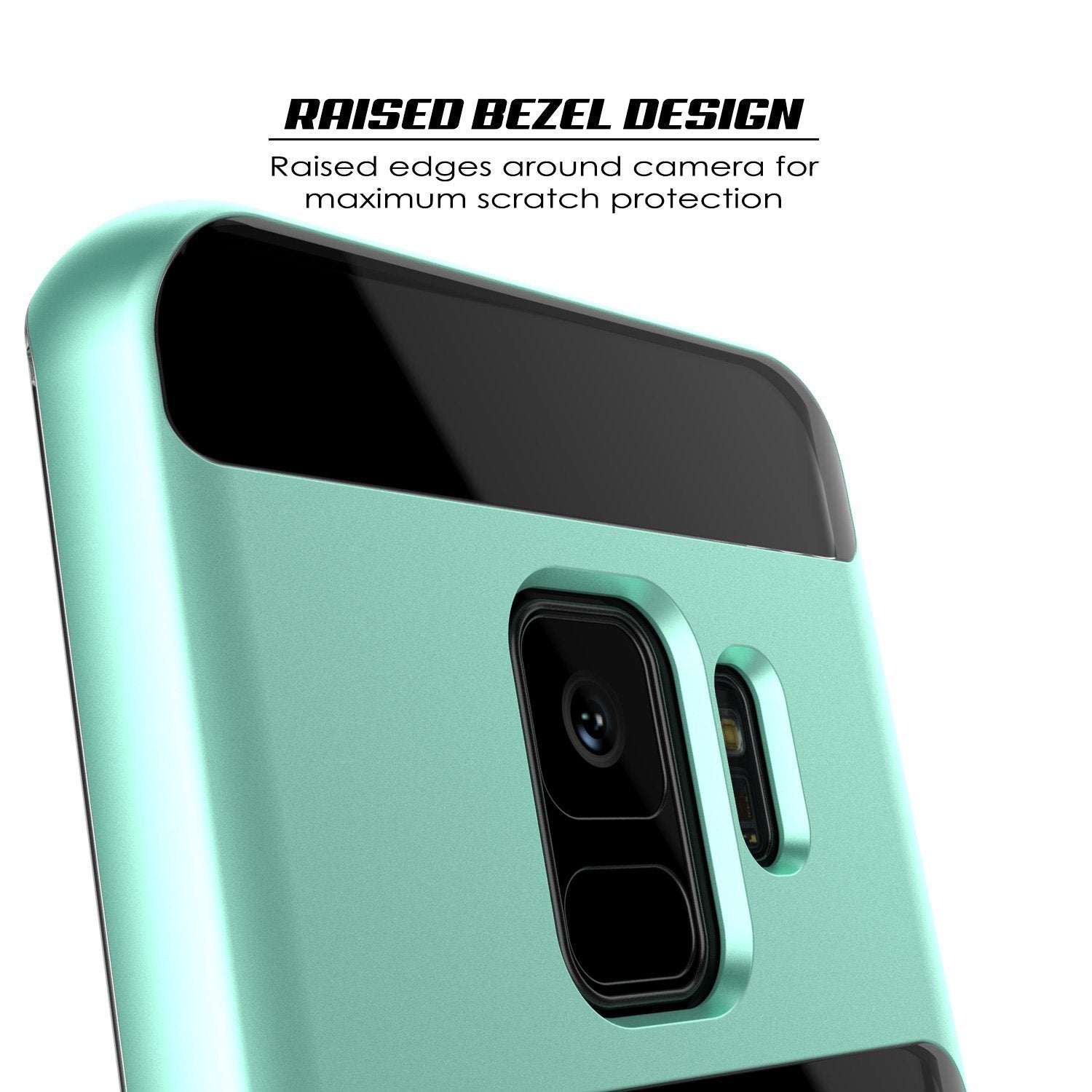 Galaxy S9 Case, PUNKcase [LUCID 3.0 Series] [Slim Fit] [Clear Back] Armor Cover w/ Integrated Kickstand, Anti-Shock System & PUNKSHIELD Screen Protector for Samsung Galaxy S9 [Teal] 