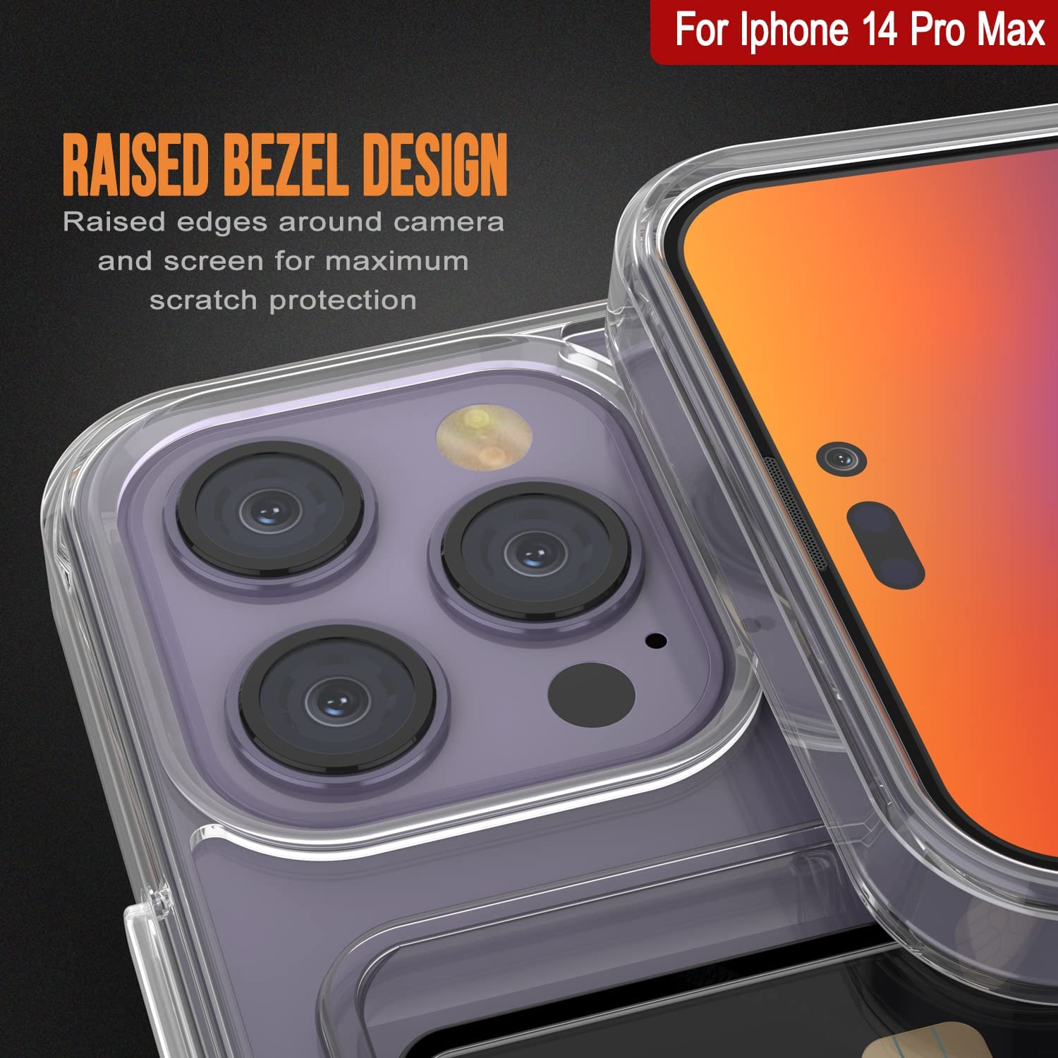 Capa Porta-cartões para iPhone 14 Pro Max [Série Crystal CardSlot] [Ajuste Slim]