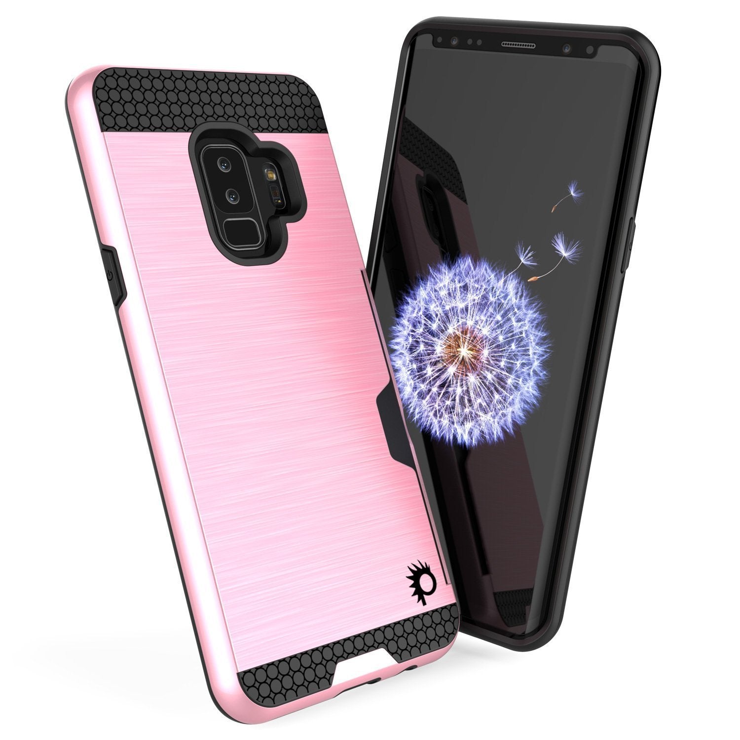 Galaxy S9 Plus Case, PUNKcase [SLOT Series] [Slim Fit] Dual-Layer Armor Cover w/Integrated Anti-Shock System [Pink] (Color in image: Grey)