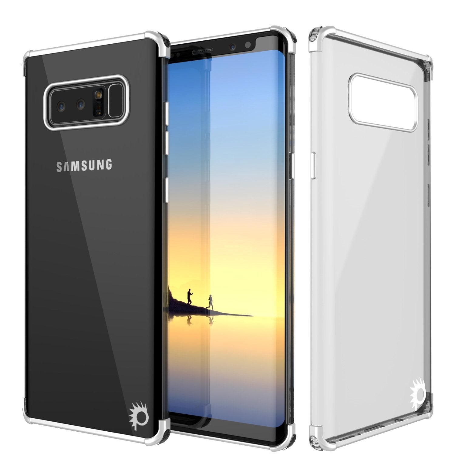 Capa Note 8, Punkcase [SÉRIE BLAZE] Cobertura protetora com Protetor de Tela PunkShield [À prova de choque] [Ajuste fino] para Samsung Galaxy Note 8 [Prateado]