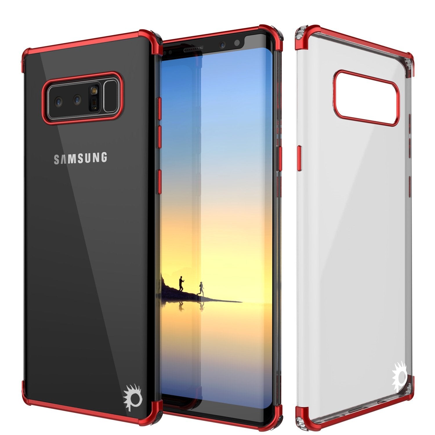 Capa Note 8, Punkcase [SÉRIE BLAZE] Cobertura Protetora W/ Protetor de Tela PunkShield [Shockproof] [Ajuste Slim] para Samsung Galaxy Note 8 [Vermelho]