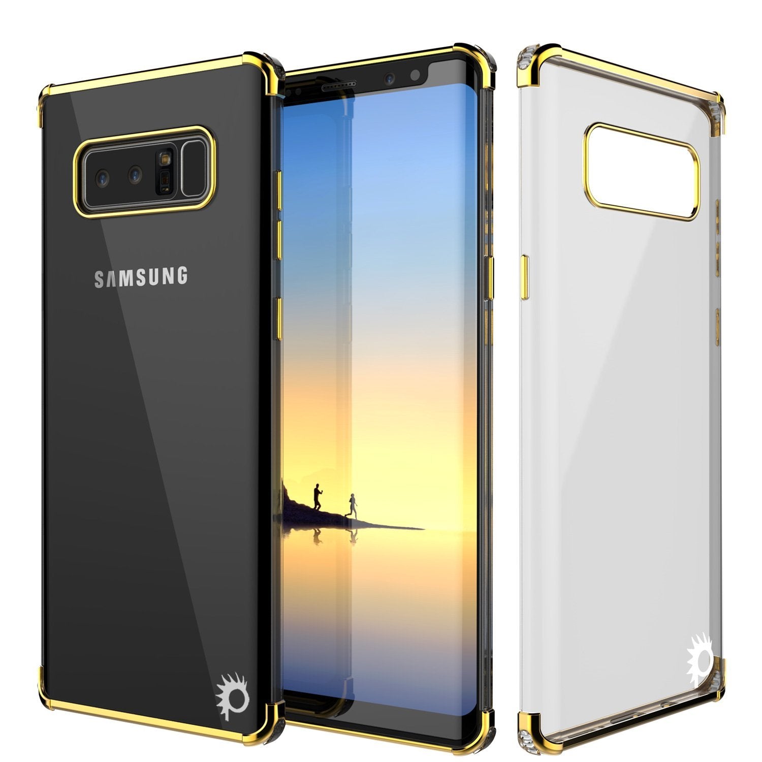 Capa para Note 8, Punkcase [SÉRIE BLAZE] Capa Protetora com Protetor de Tela PunkShield [À Prova de Choque] [Ajuste Perfeito] para Samsung Galaxy Note 8 [Dourado]