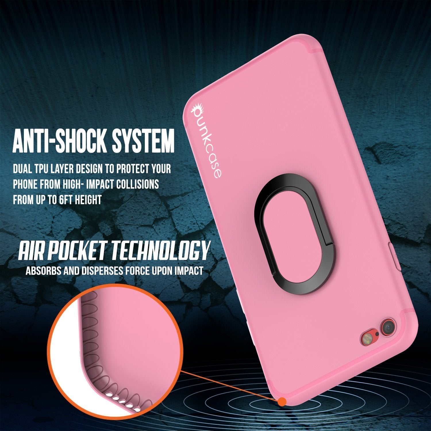 iPhone 8 Case, Punkcase Magnetix Protective TPU Cover W/ Kickstand, Tempered Glass Screen Protector [pink] 