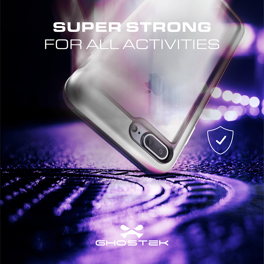 iPhone 7+ Plus Case, Ghostek®  Atomic Slim Series  for  iPhone 7+ Plus Rugged Heavy Duty Case[PINK] (Color in image: Silver)