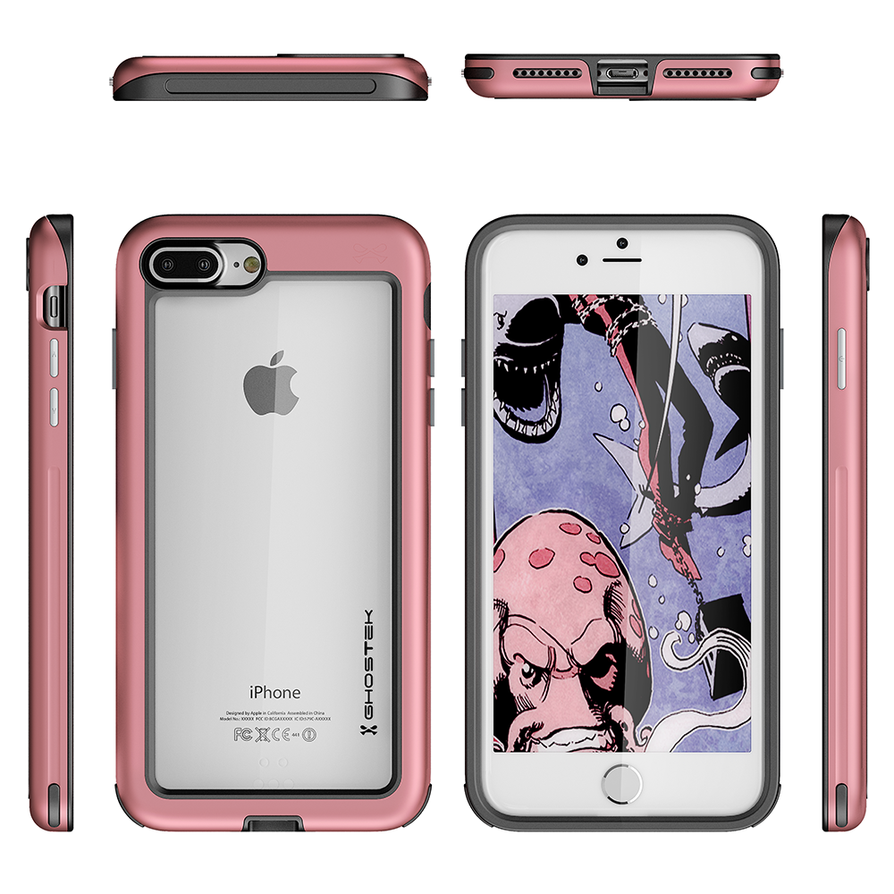 iPhone 7+ Plus Case, Ghostek®  Atomic Slim Series  for  iPhone 7+ Plus Rugged Heavy Duty Case[PINK] (Color in image: Gold)