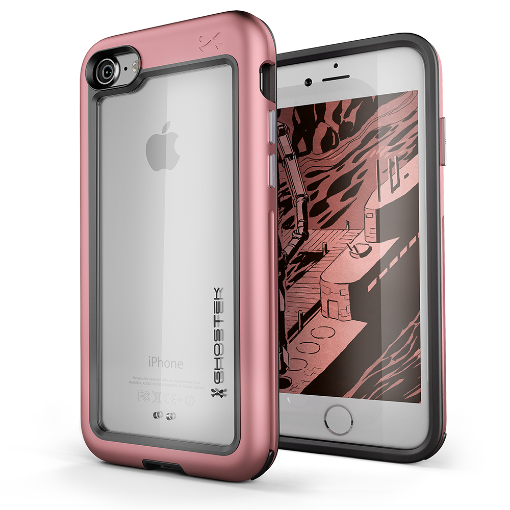Capa para iPhone 7, Série Ghostek® Atomic Slim para iPhone 7, Capa Resistente e Resistente [ROSA]
