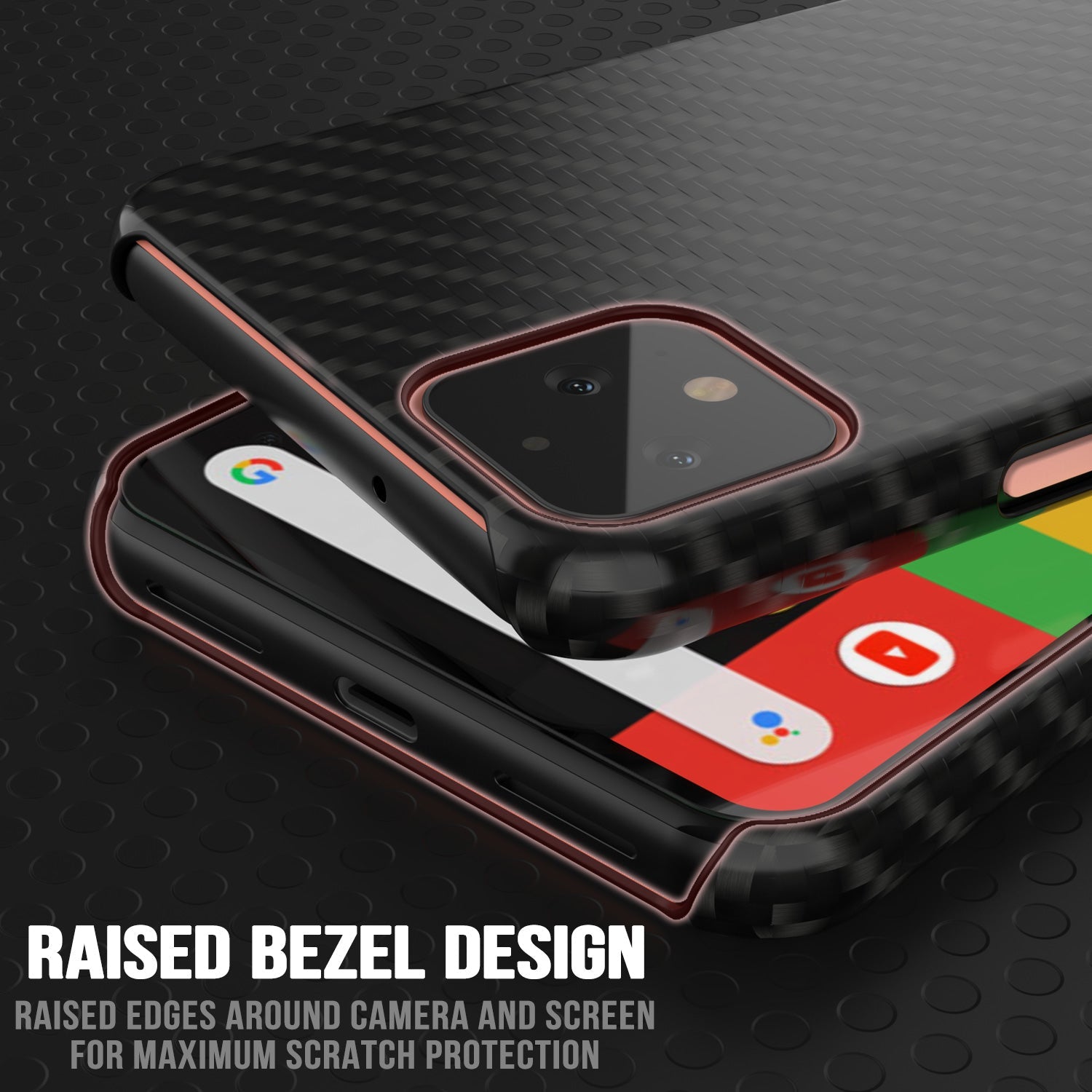 Capa de Couro Ultra Fina e Resistente Heavy Duty CarbonShield para Google Pixel 4 XL
