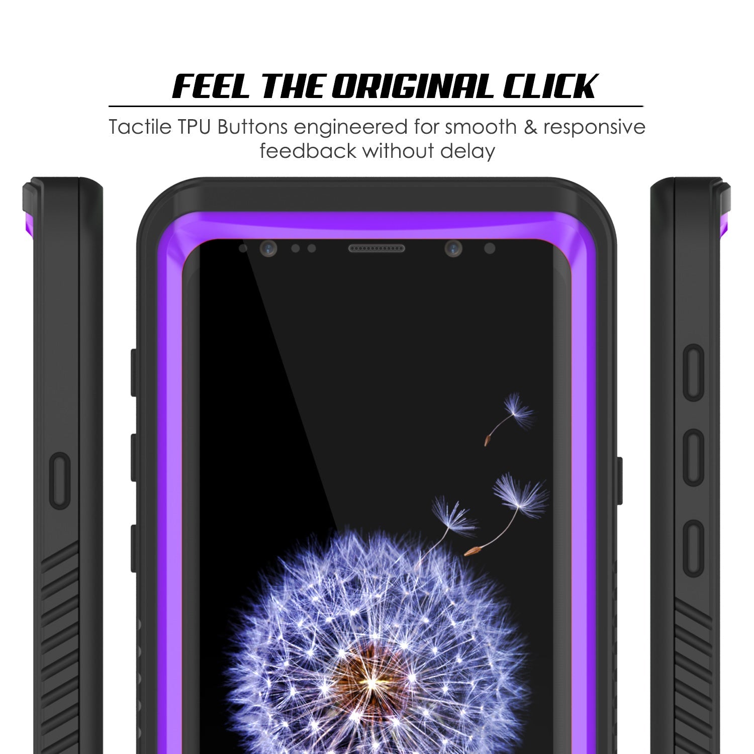 Galaxy S9 Waterproof Case, Punkcase [Extreme Series] [Slim Fit] [IP68 Certified] [Shockproof] [Snowproof] [Dirproof] Armor Cover W/ Built In Screen Protector for Samsung Galaxy S9 [Purple] (Color in image: White)