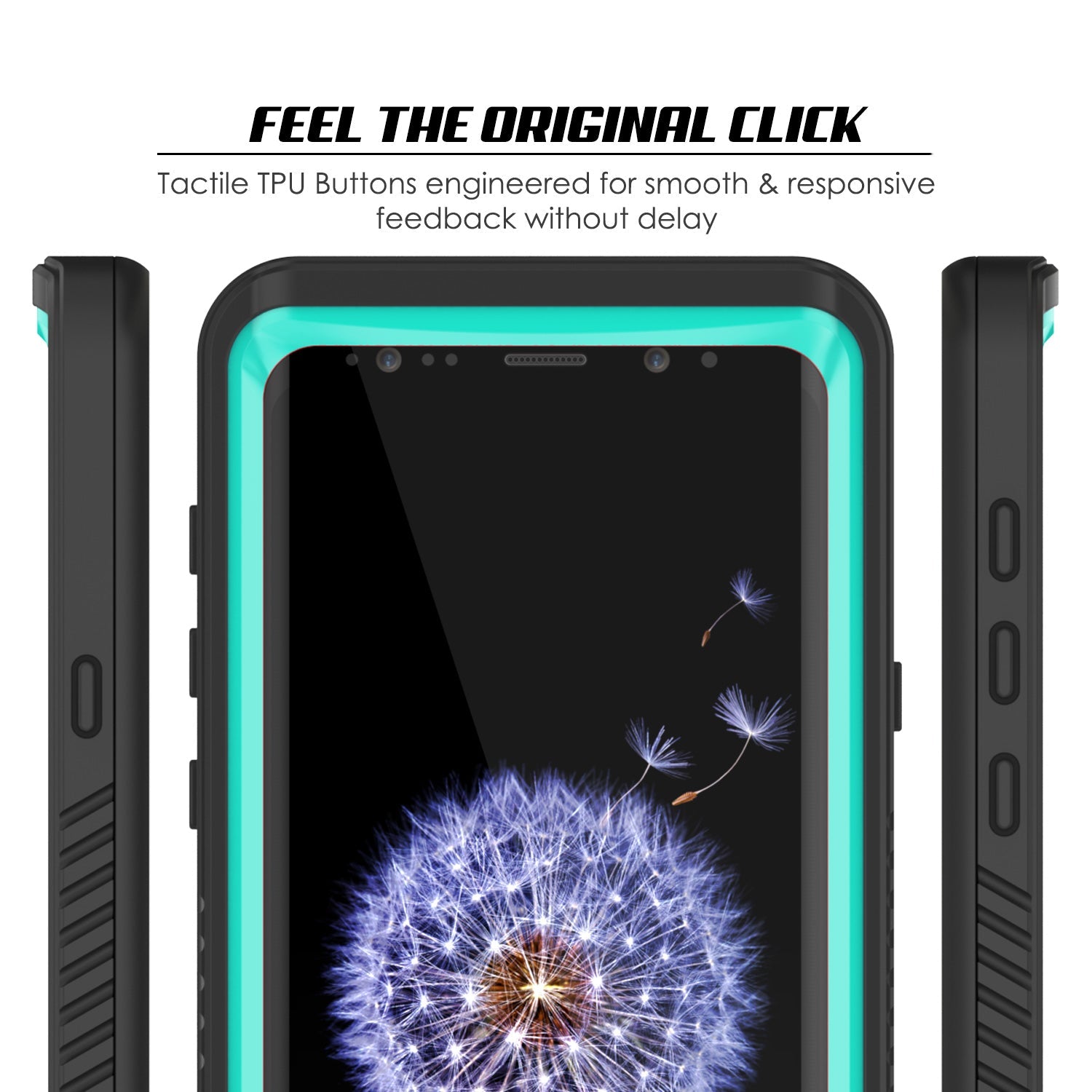 Galaxy S9 PLUS Waterproof Case, Punkcase [Extreme Series] [Slim Fit] [IP68 Certified] [Shockproof] [Snowproof] [Dirproof] Armor Cover W/ Built In Screen Protector for Samsung Galaxy S9+ [Teal] (Color in image: Light Green)