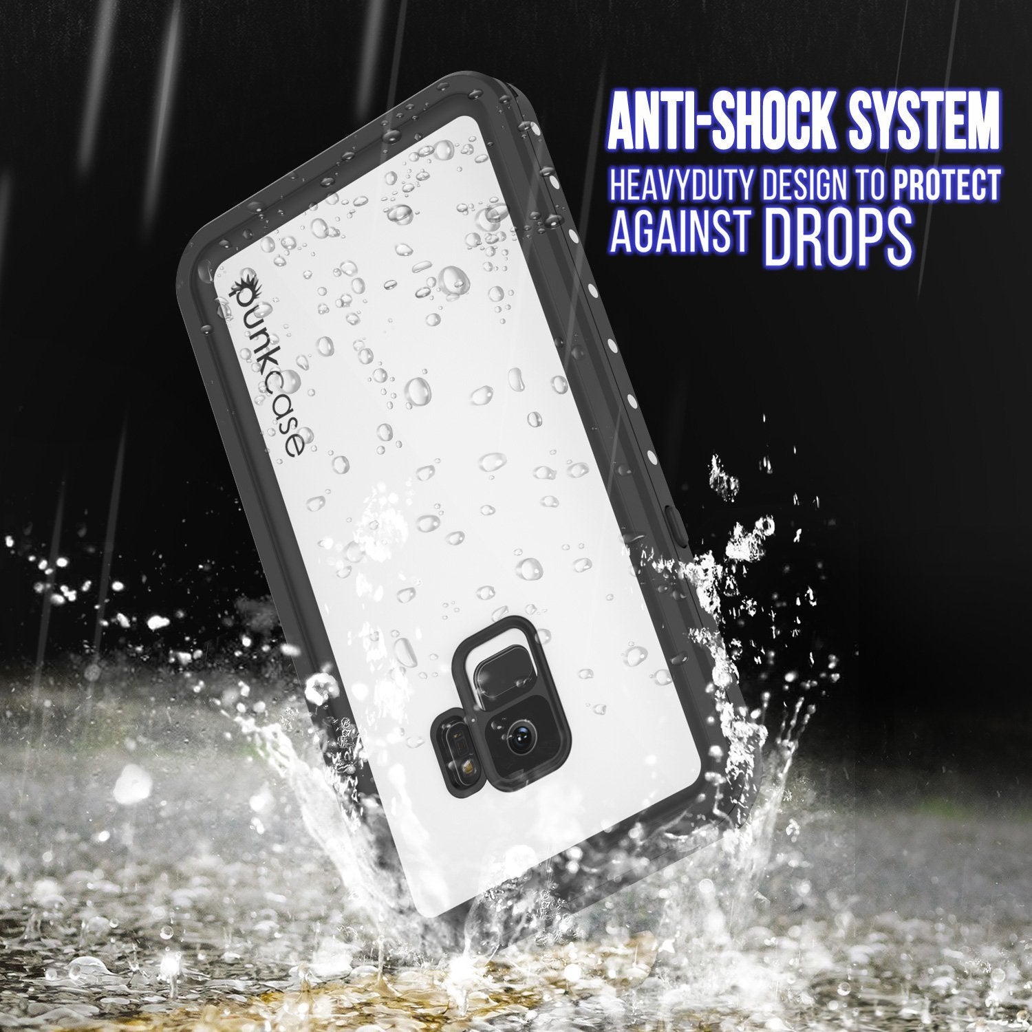Galaxy S9 Waterproof Case, Punkcase StudStar White Thin 6.6ft Underwater IP68 Shock/Snow Proof (Color in image: red)
