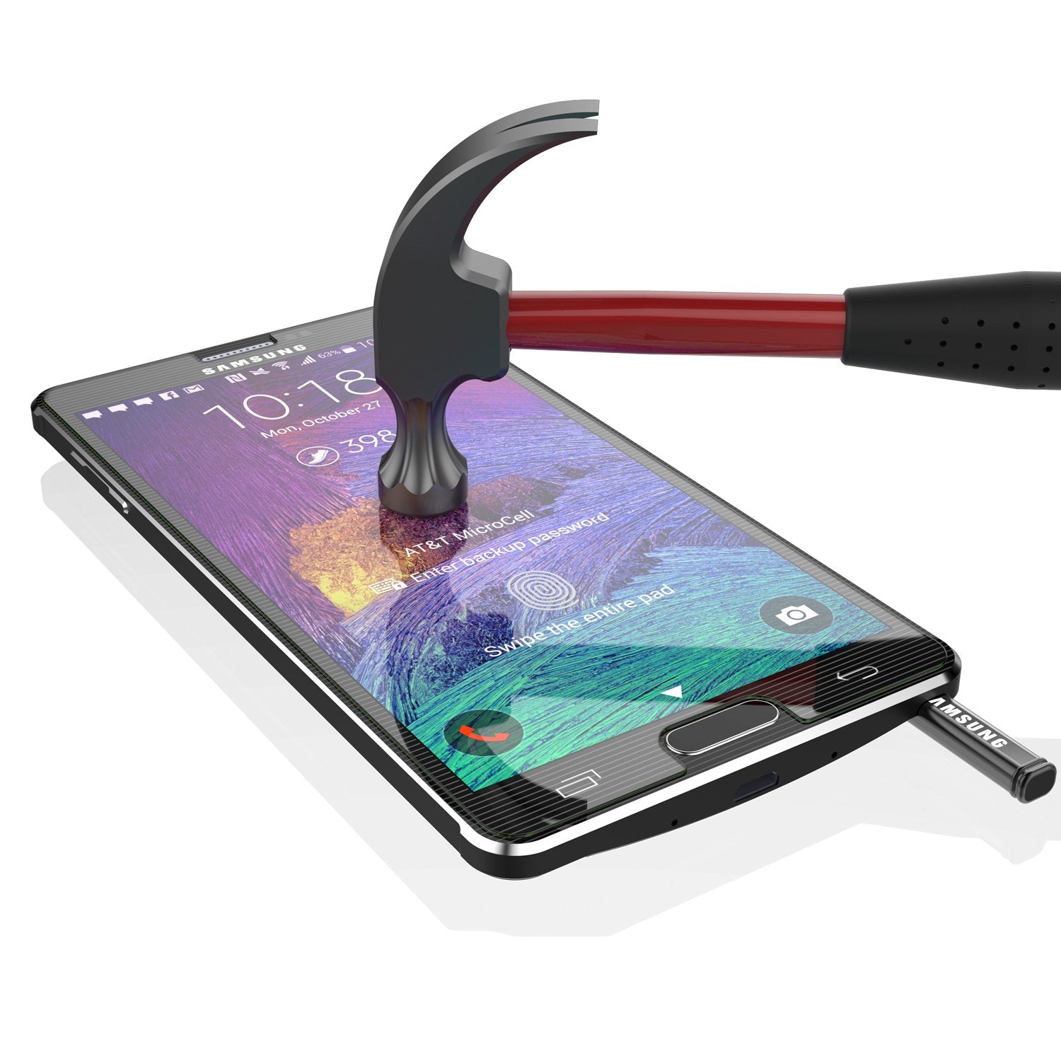 Protetor de Tela de Vidro Temperado Galaxy Note 4 Punkcase Glass SHIELD, Espessura de 0,33 mm, Vidro Temperado 9H.