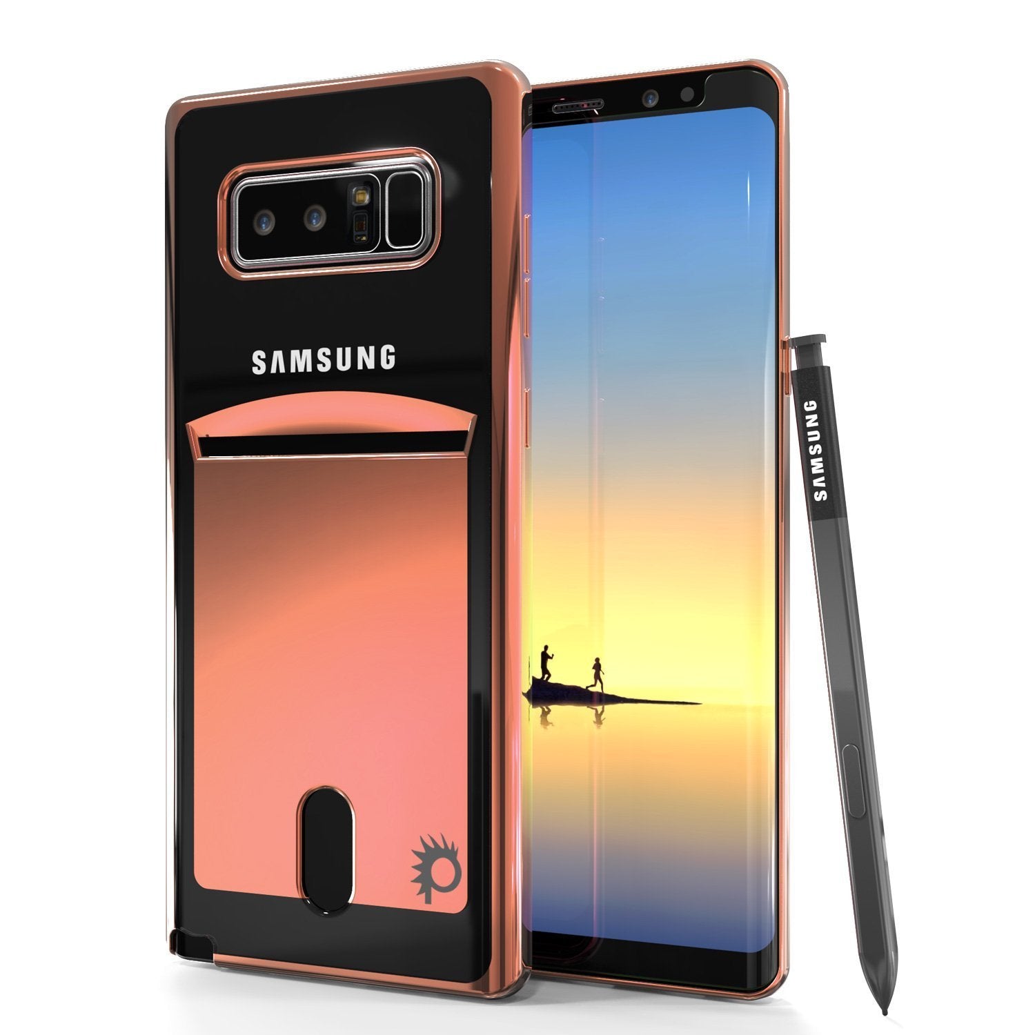 Capa Galaxy Note 8, Série PUNKCASE® LUCID Rose Gold | Slot para Cartão | Protetor de Tela SHIELD