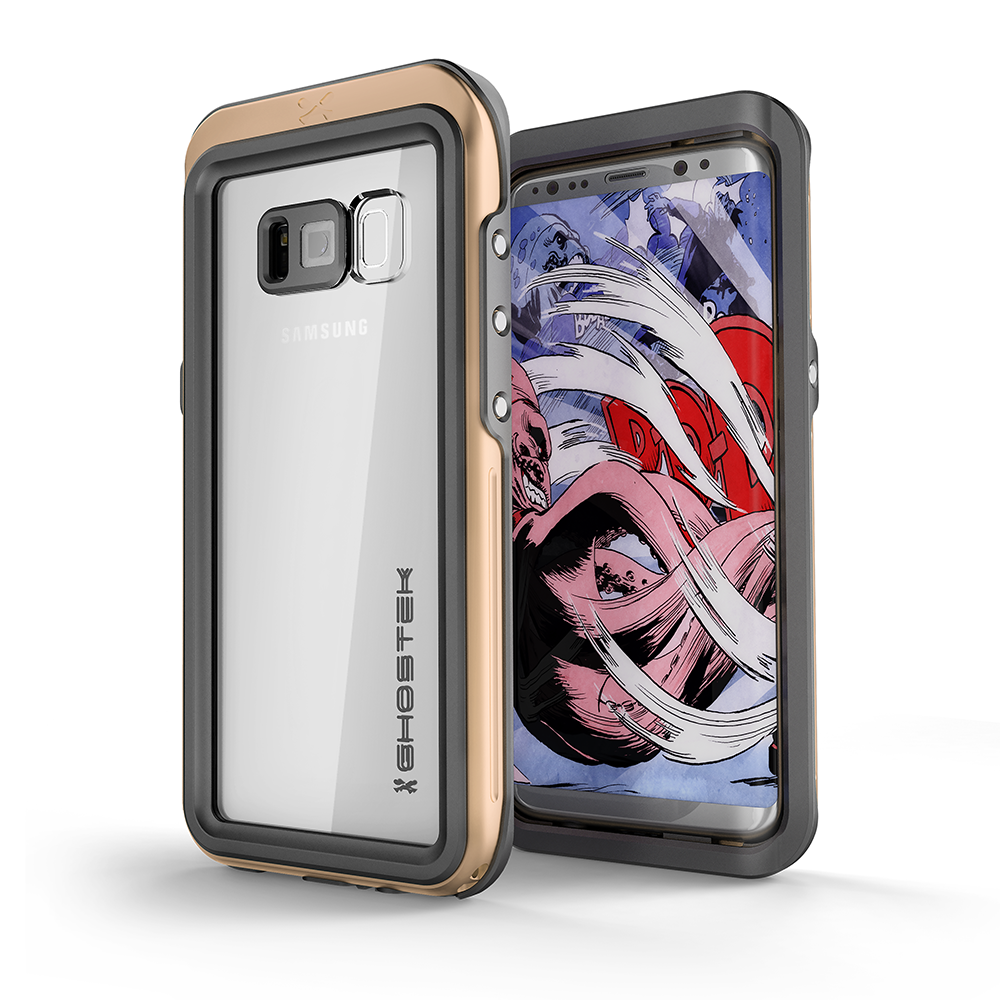 Capa à prova d'água para Galaxy S8, Ghostek Atomic 3 Series para Galaxy S8 | Subaquático | À prova de choque | À prova de sujeira | À prova de neve | Moldura de alumínio