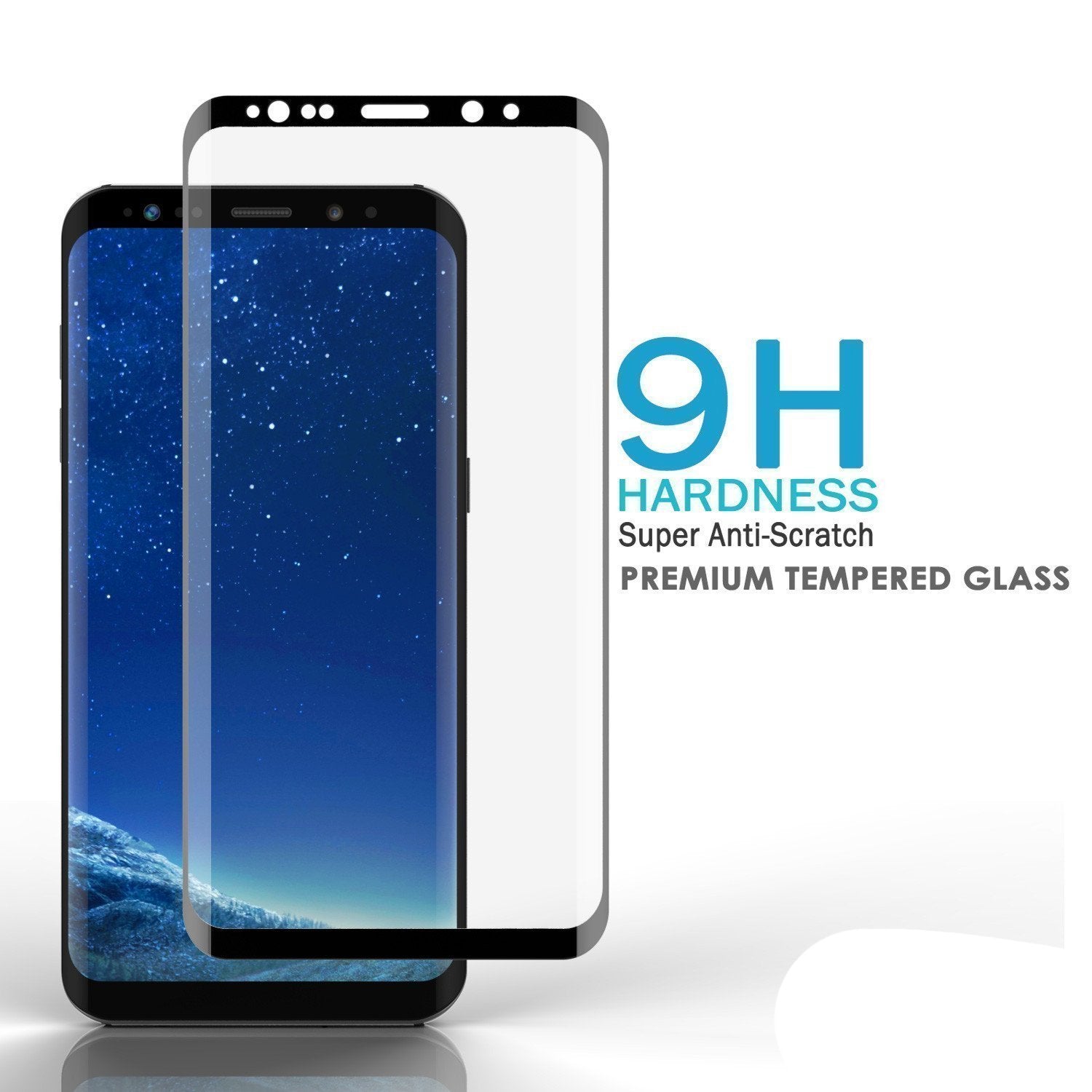 Galaxy S10e Black Punkcase Glass SHIELD Tempered Glass Screen Protector 0.33mm Thick 9H Glass (Color in image: Gold)