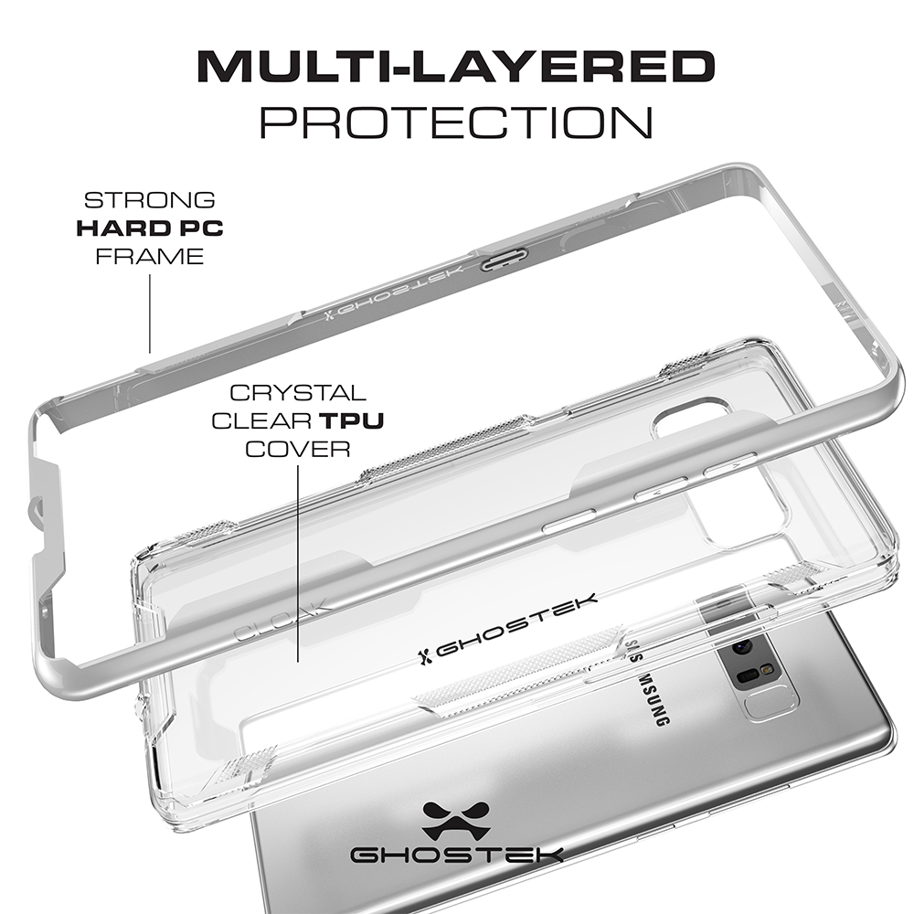Galaxy Note 8 Case , Ghostek Cloak 3 Series  for Galaxy Note 8 [SILVER]